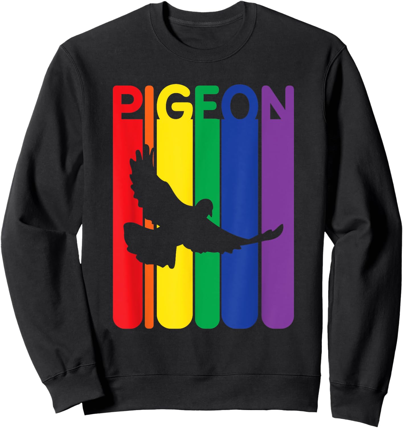 Pigeon Enthusiast Colorful Bird Lover Gift Sweatshirt - Sweatshirt | Black