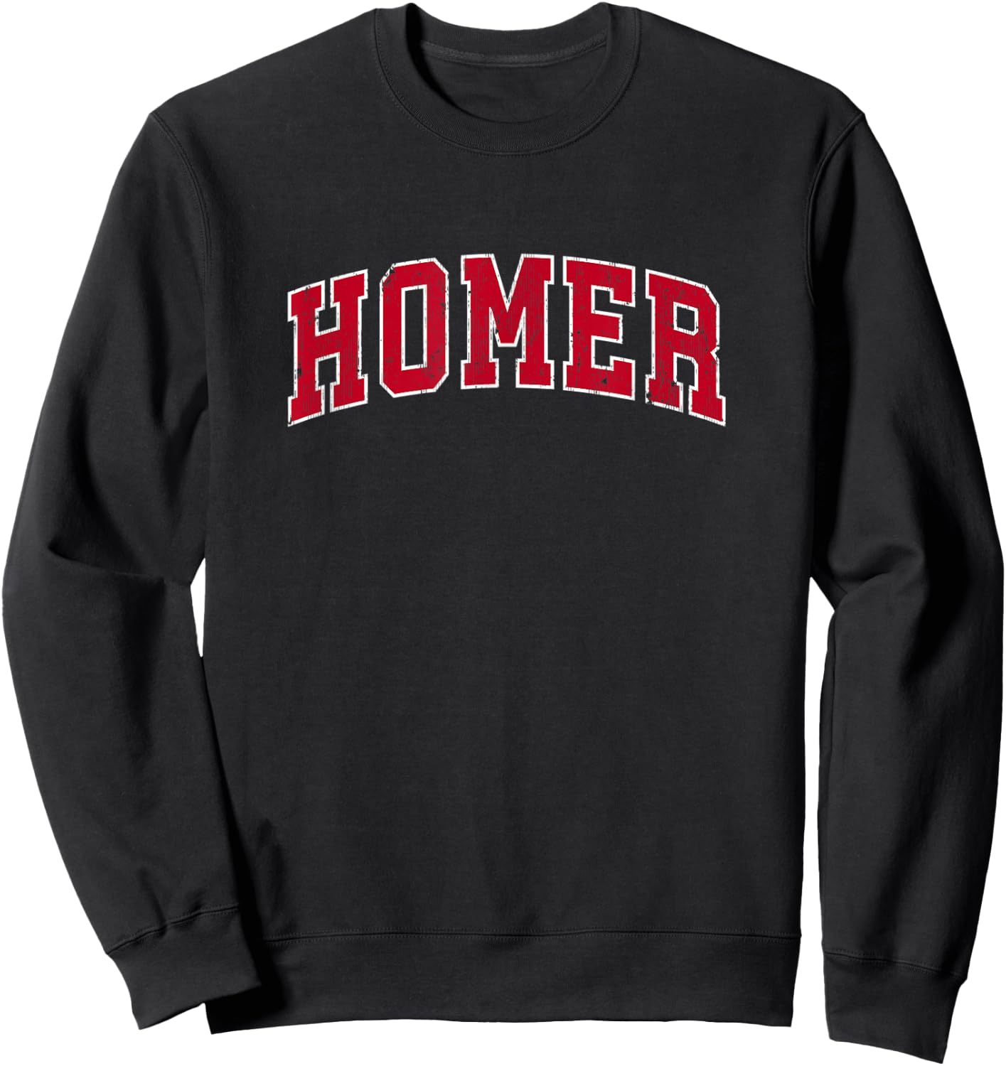Homer Alaska AK Vintage Sports Design Red Design Sweatshirt - Sweatshirt | Black