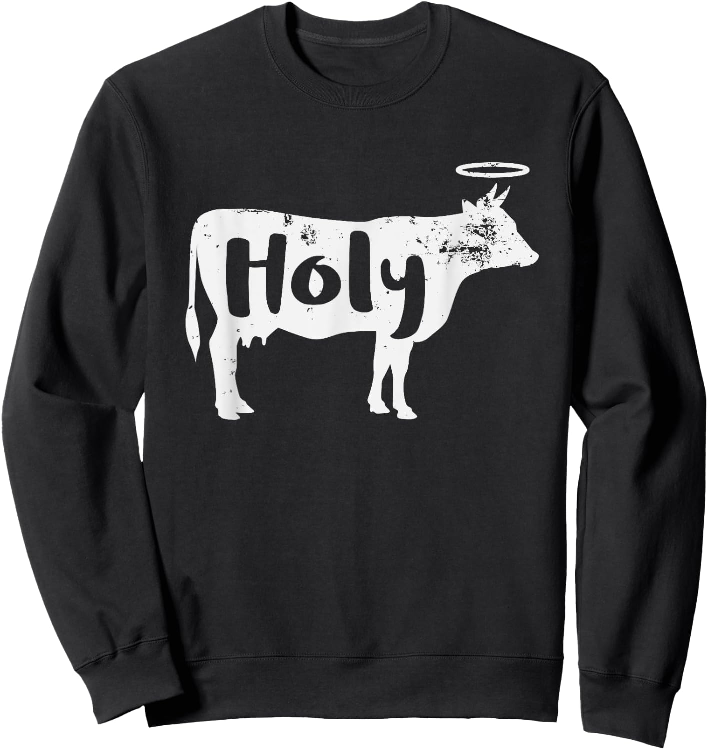 Holy Cow Funny Dairy Farmer Midwest Pride Sweatshirt - Sweatshirt | Black