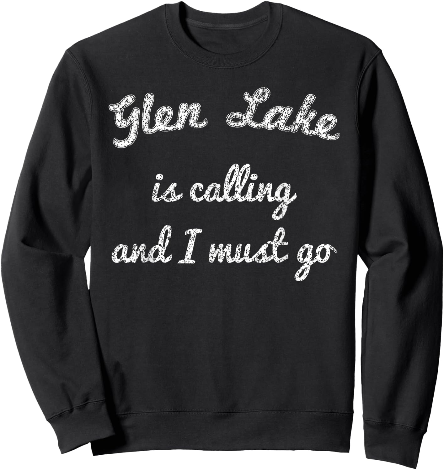 GLEN LAKE MICHIGAN Funny Fishing Camping Summer Gift Women Kids Sweatshirt - Sweatshirt | Black