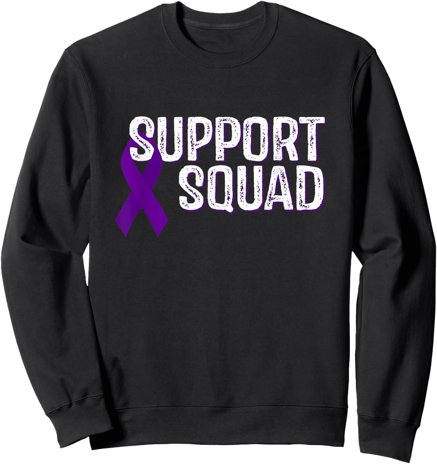 Hodgkin’s Lymphoma Awareness Support Squad Sweatshirt - Sweatshirt | Black