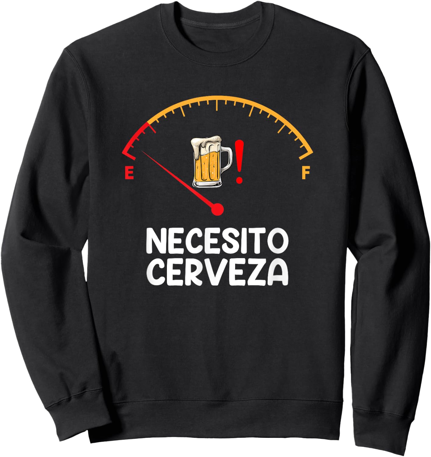 Necesito Cerveza, Funny Spanish quote i need beer Sweatshirt - Sweatshirt | Black
