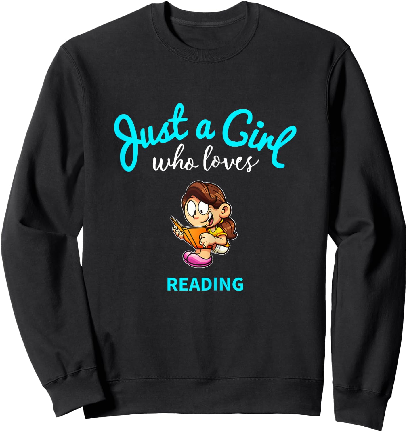 Reading Shirt for Girls | Children Reading Sweatshirt - Sweatshirt | Black
