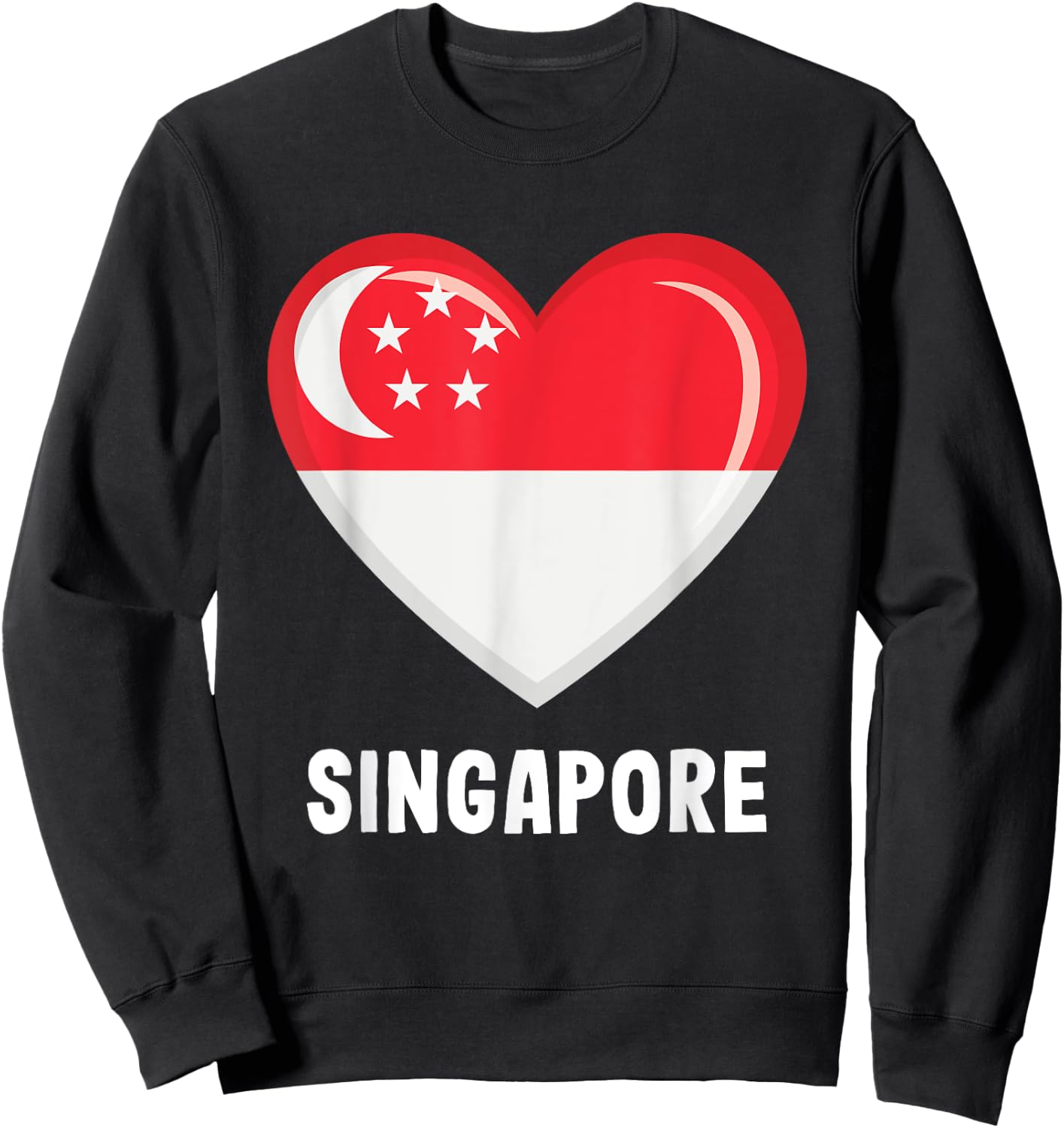 Singapore Singapore Flag Sweatshirt - Sweatshirt | Black