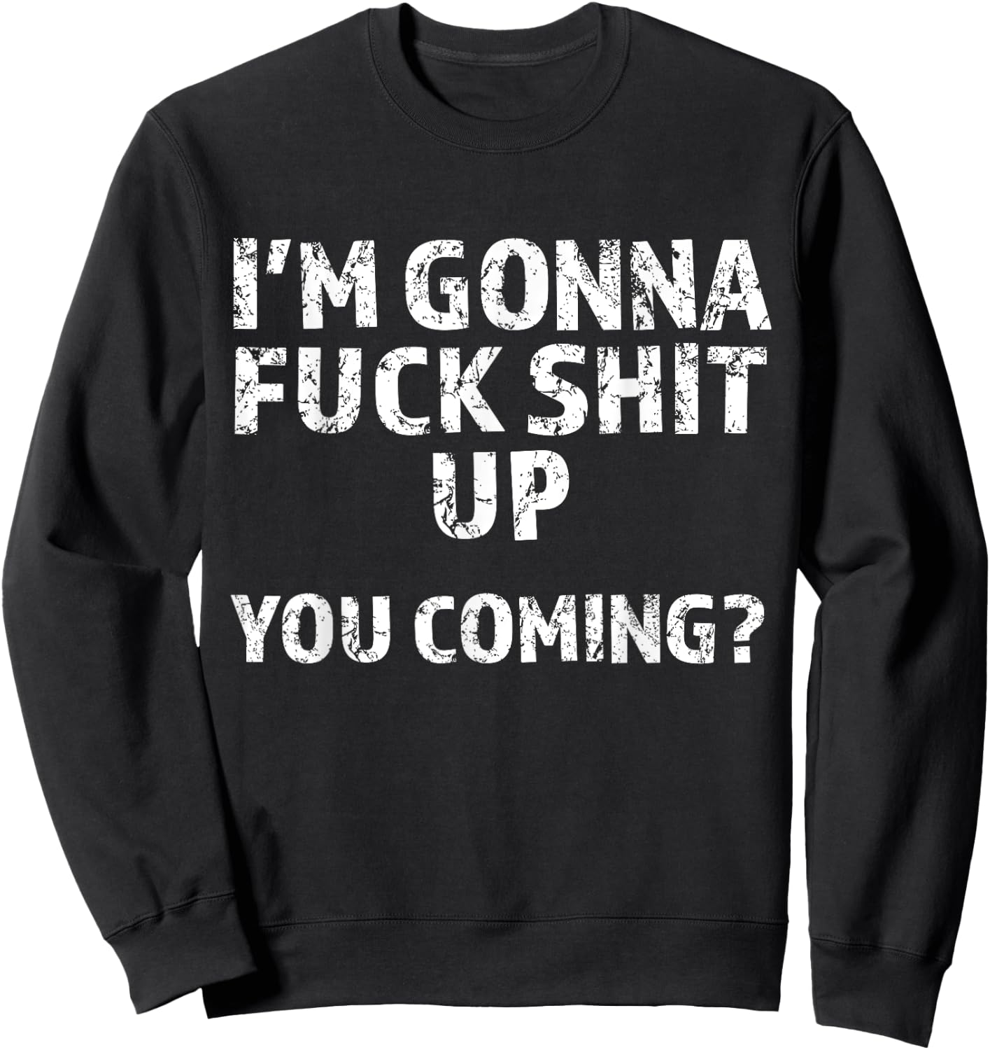 I'm Gonna Screw This Shit Up - You Coming | Funny A F Graphic Sweatshirt - Sweatshirt | Black