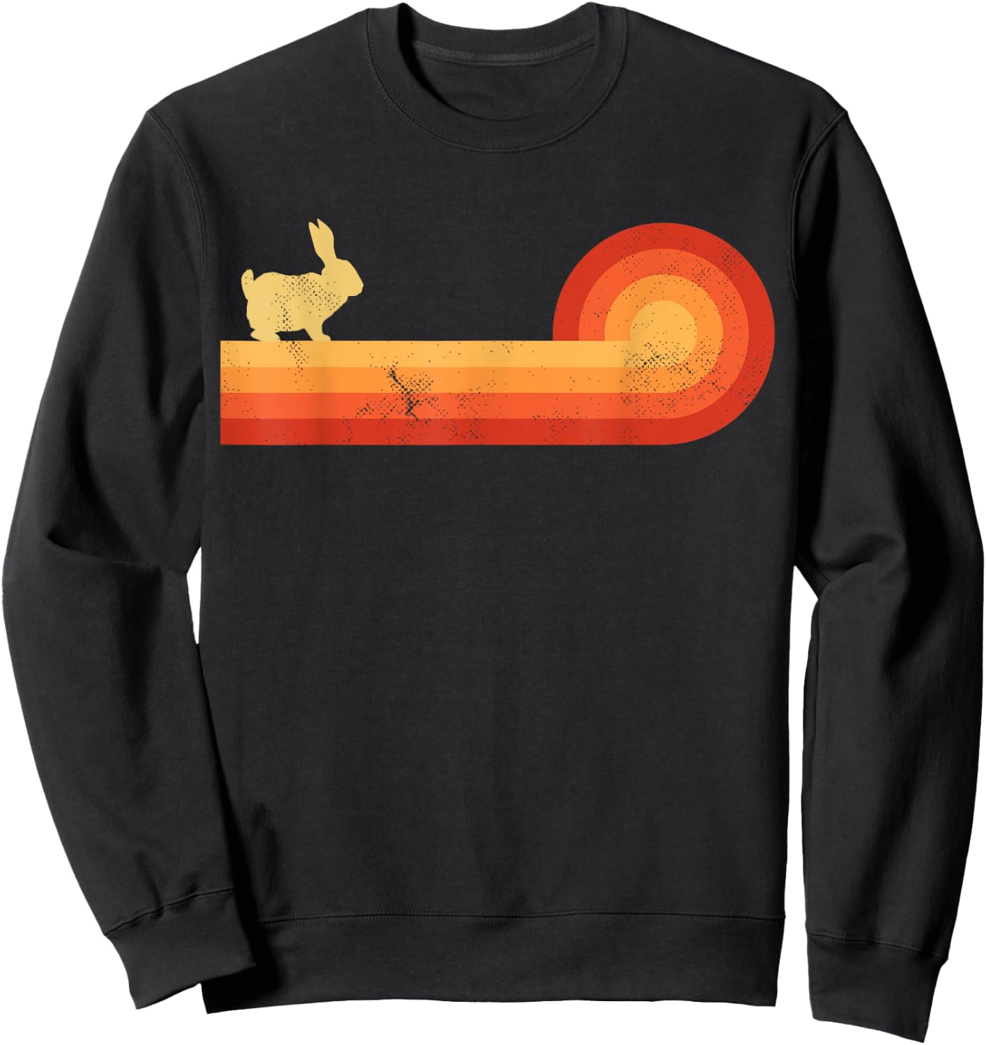 Bunny Retro Vintage Style 60s 70s Men Women Gifts Rabbit Sweatshirt - Sweatshirt | Black