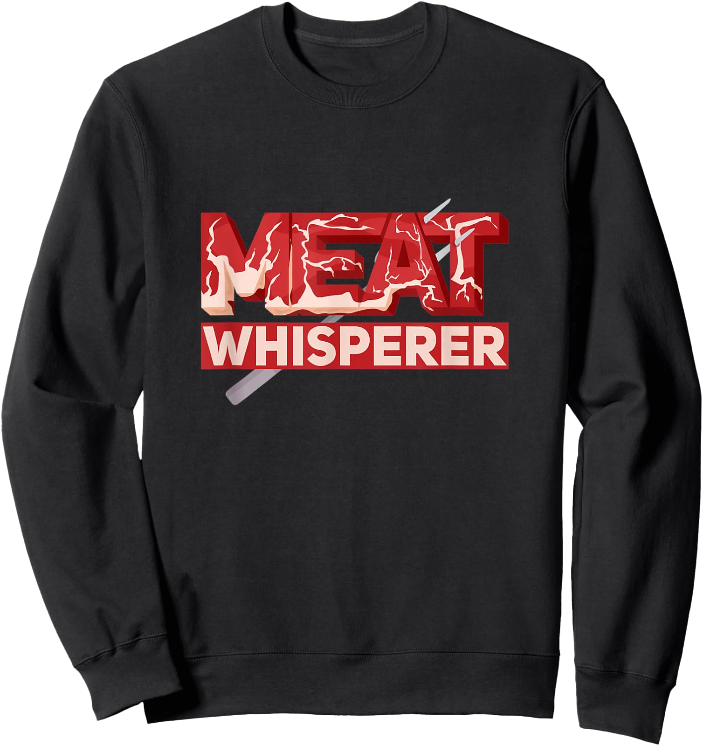 Meat Whisperer BBQ Perfect Beef Cuts, Marinade And Doneness Sweatshirt - Sweatshirt | Black