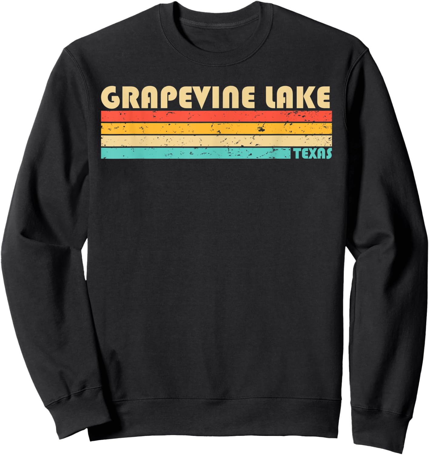 GRAPEVINE LAKE TEXAS Funny Fishing Camping Summer Sweatshirt - Sweatshirt | Black
