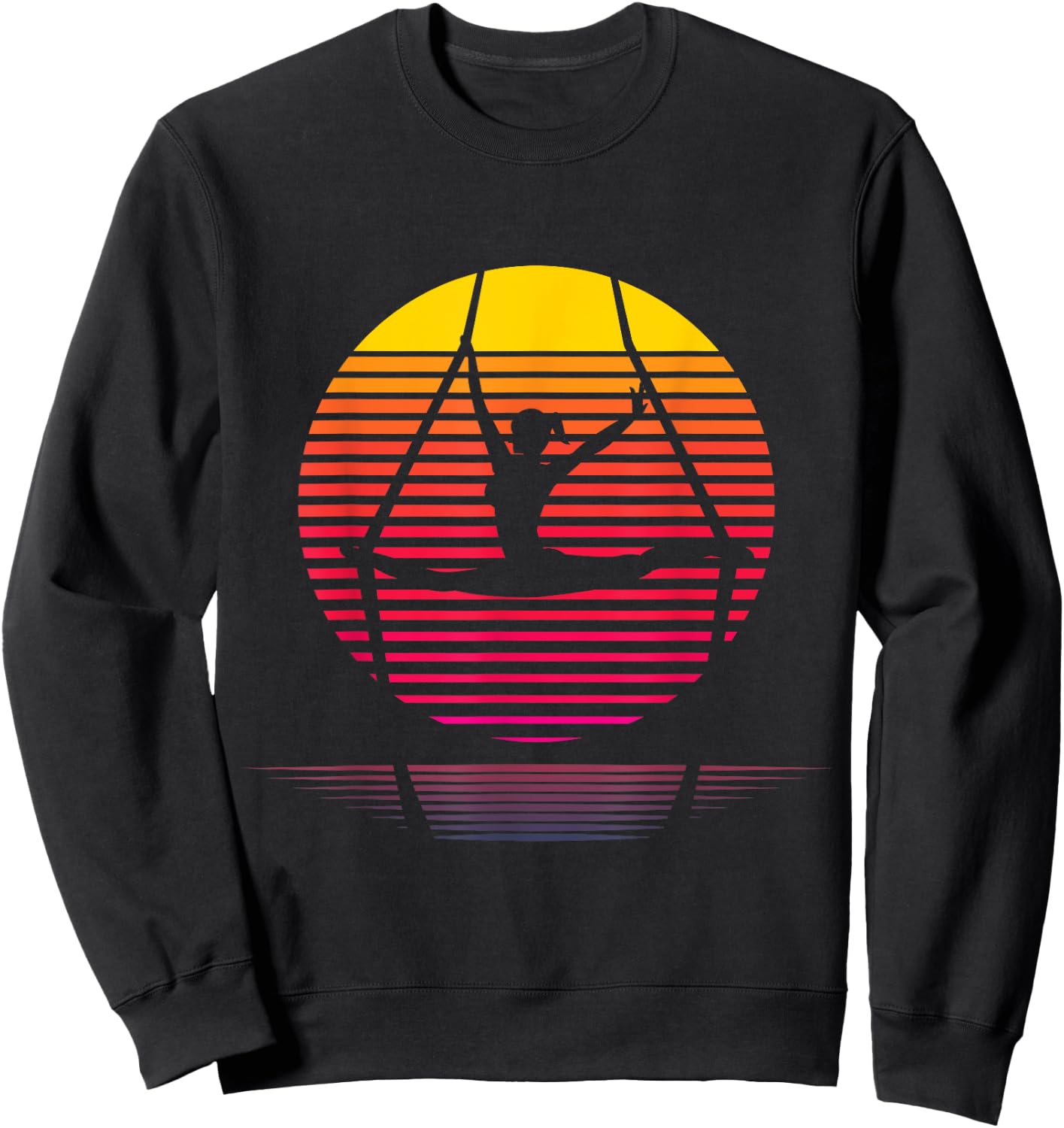Aerial Yoga Silhouette Lover Gift Aerialist Yogi Dance Gifts Sweatshirt - Sweatshirt | Black
