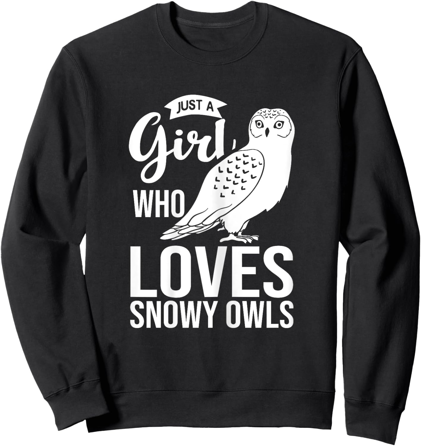 Snowy Owl Bird Animal Sweatshirt - Sweatshirt | Black