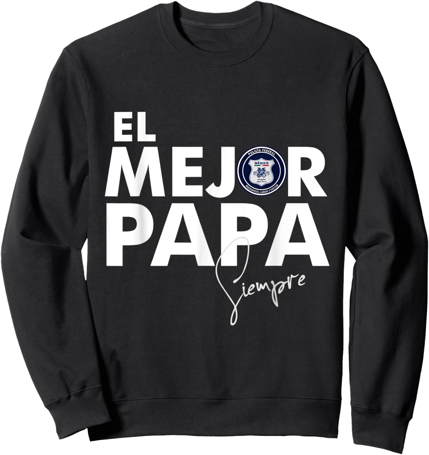 Policia Federal Mexico Police Sweatshirt - Sweatshirt | Black