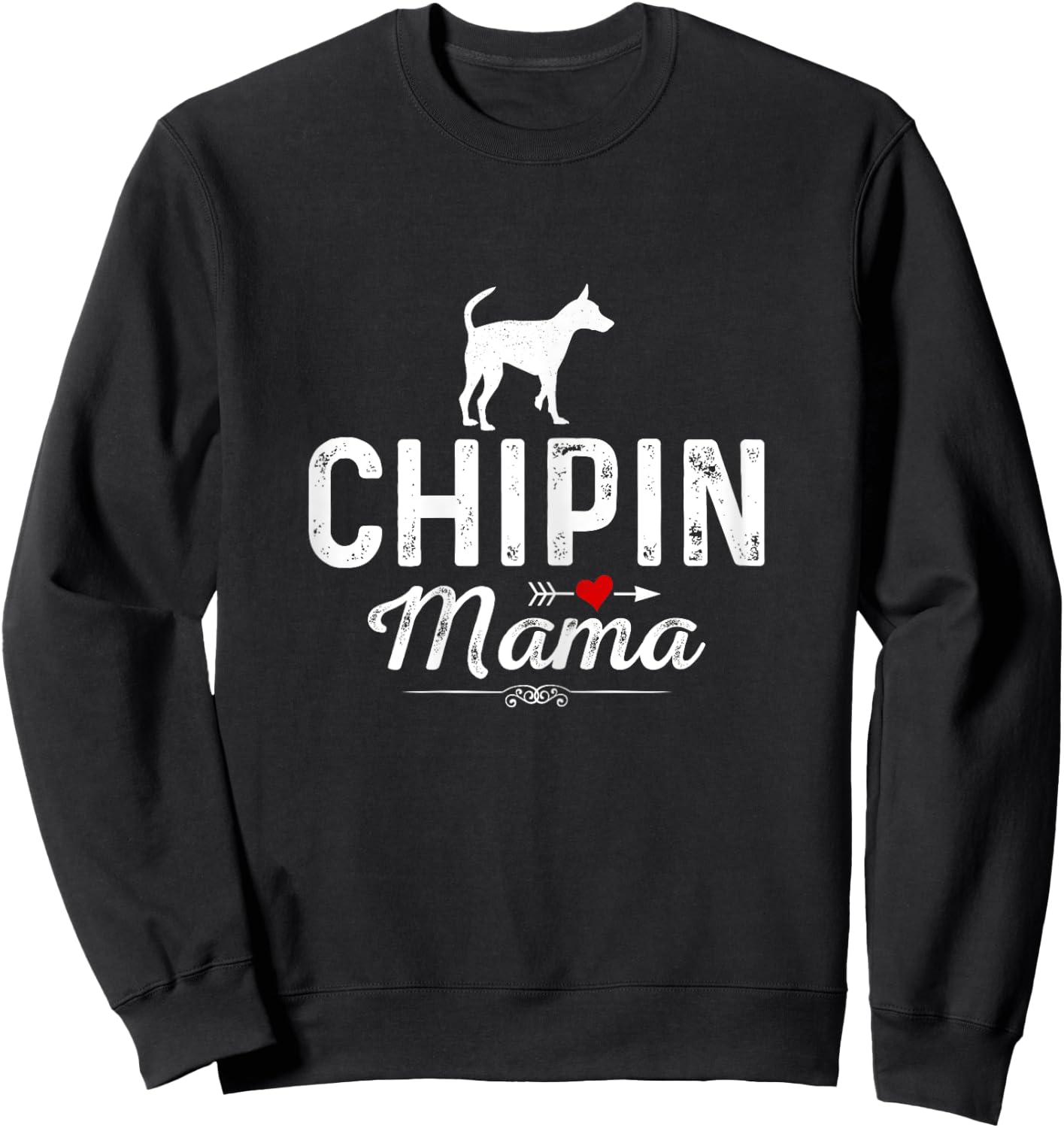 Chipin Mama funny Dog Mama Best Pet owner Chipin Mom Women Sweatshirt - Sweatshirt | Black