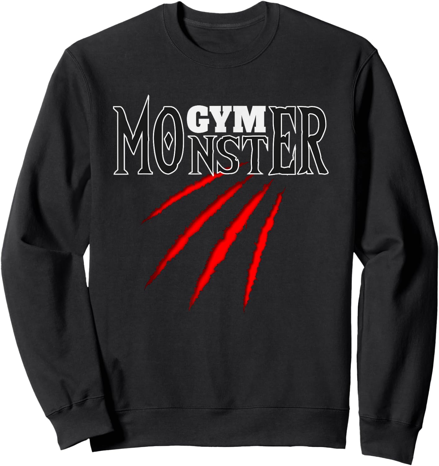 Gym Monster | Sport bodybuilding weight training Gym Sweatshirt - Sweatshirt | Black
