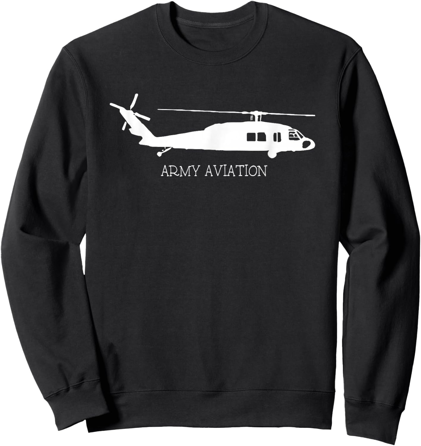 United States Army Military Aviation Blackhawk Sweatshirt - Sweatshirt | Black