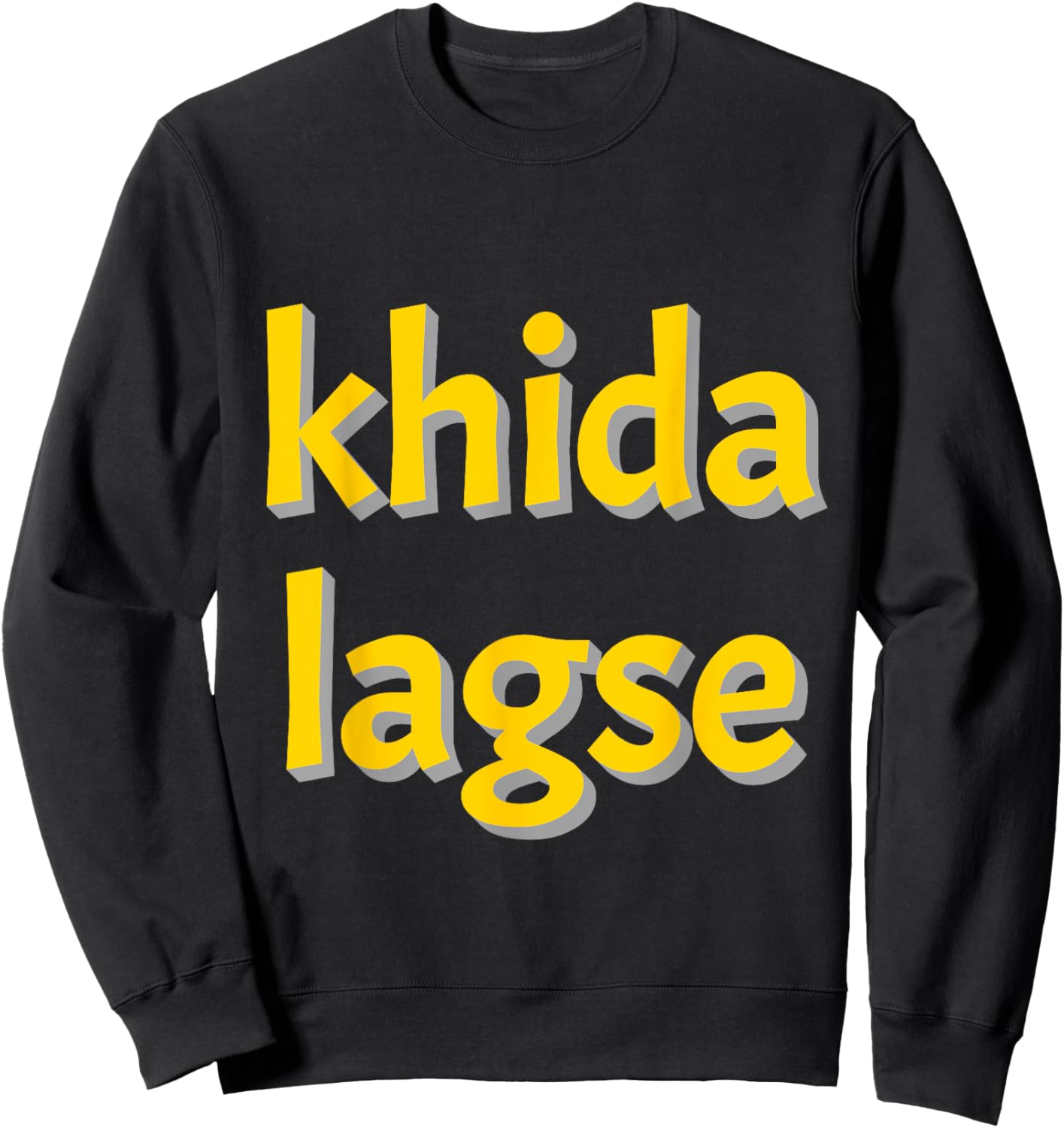 Khida lagse Bengali Funny Saying Sweatshirt - Sweatshirt | Black