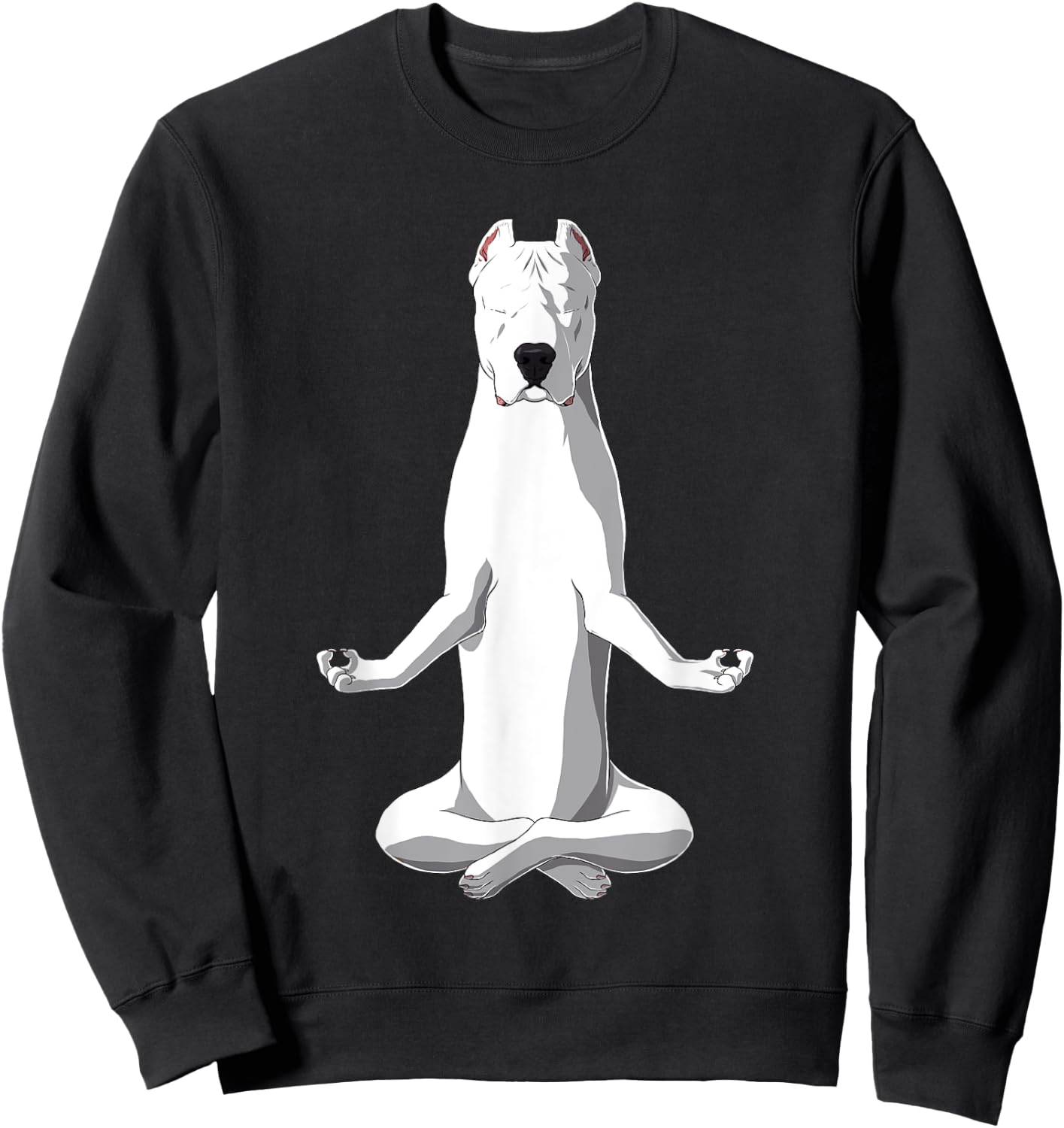 Yoga Dog Dogo Argentino Women Sweatshirt - Sweatshirt | Black
