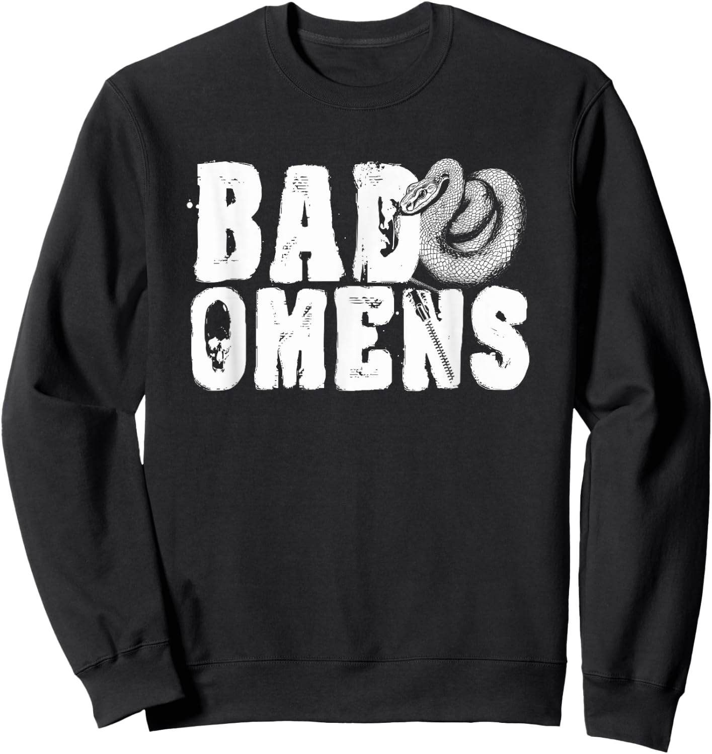 Bad Omens Snake Grunge Goth Snake Bad Omens Sweatshirt - Sweatshirt | Black