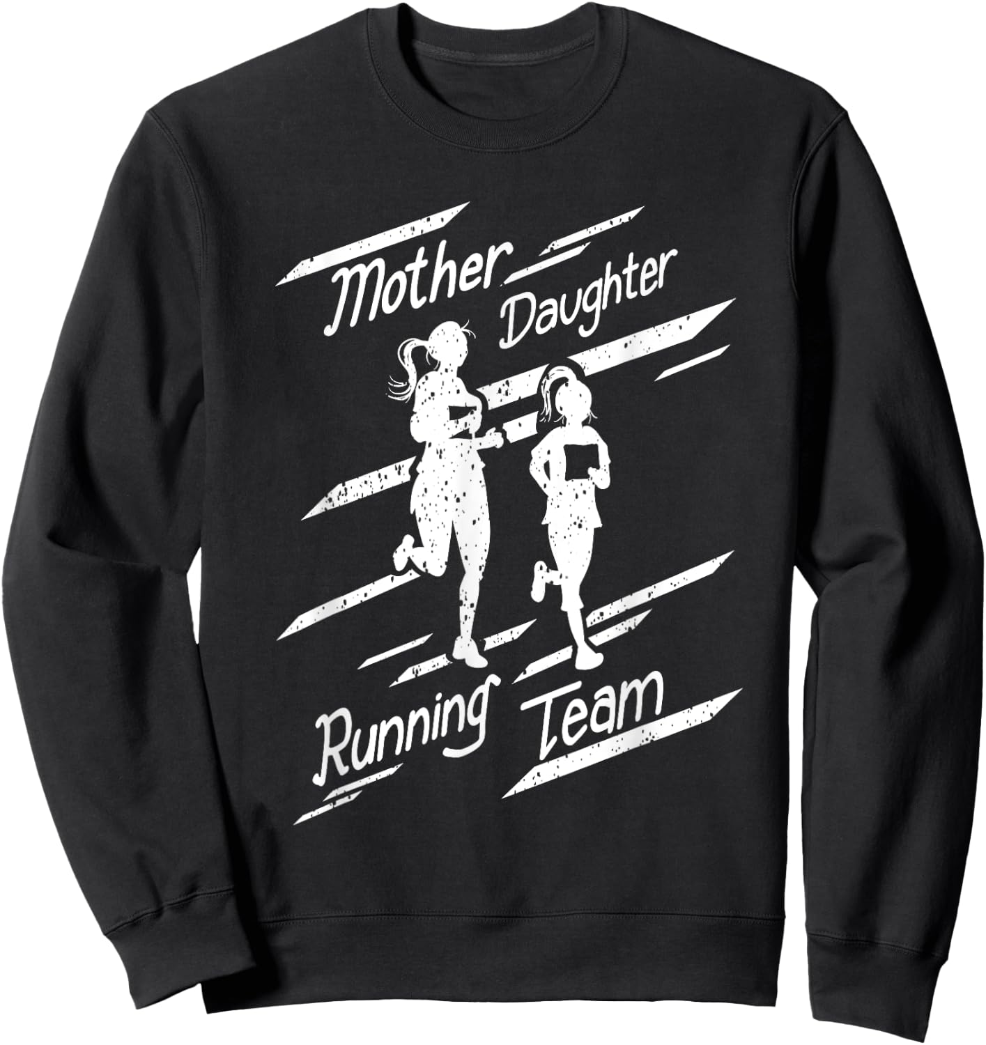 Cool Mother Daughter Running Team | Funny Runner Tandem Gift Sweatshirt - Sweatshirt | Black
