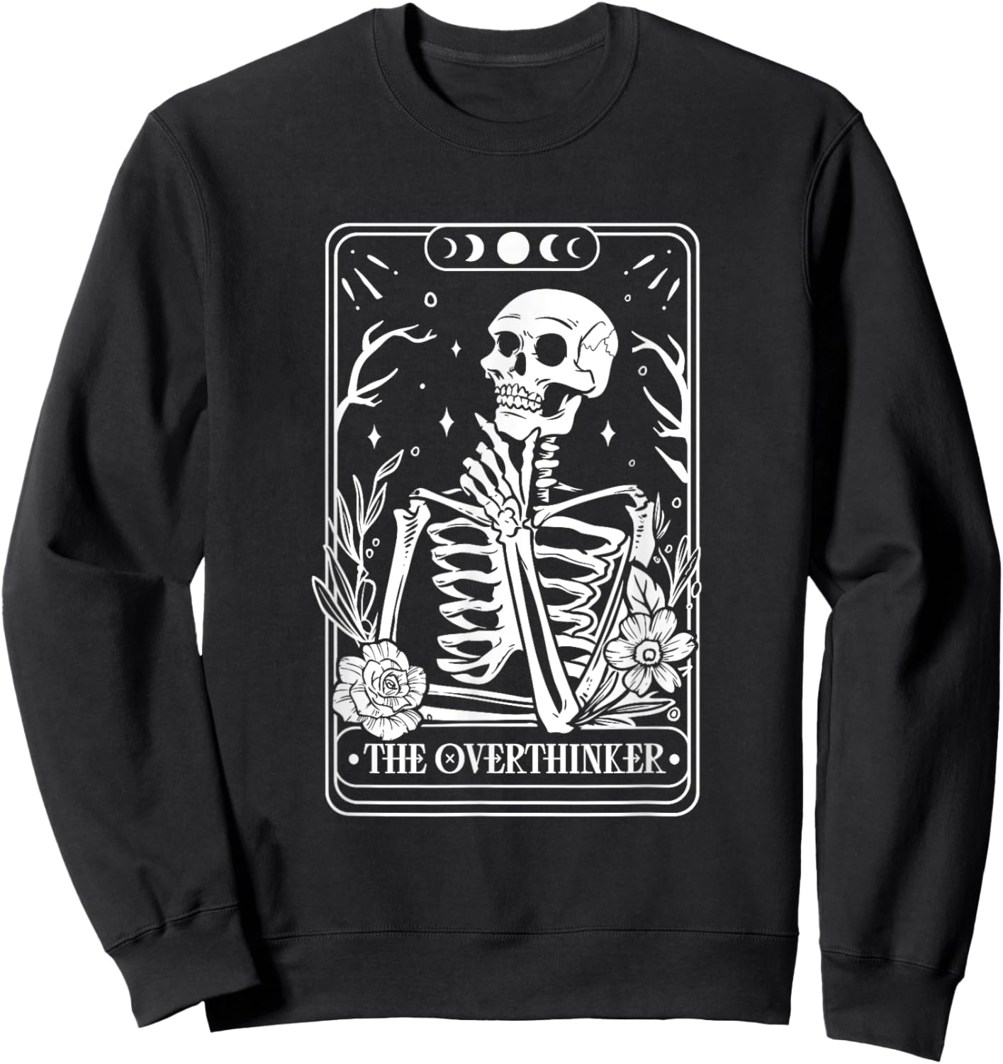 The Overthinker tarot -Adults , Black, Small, Short Sleeve Sweatshirt - Sweatshirt | Black