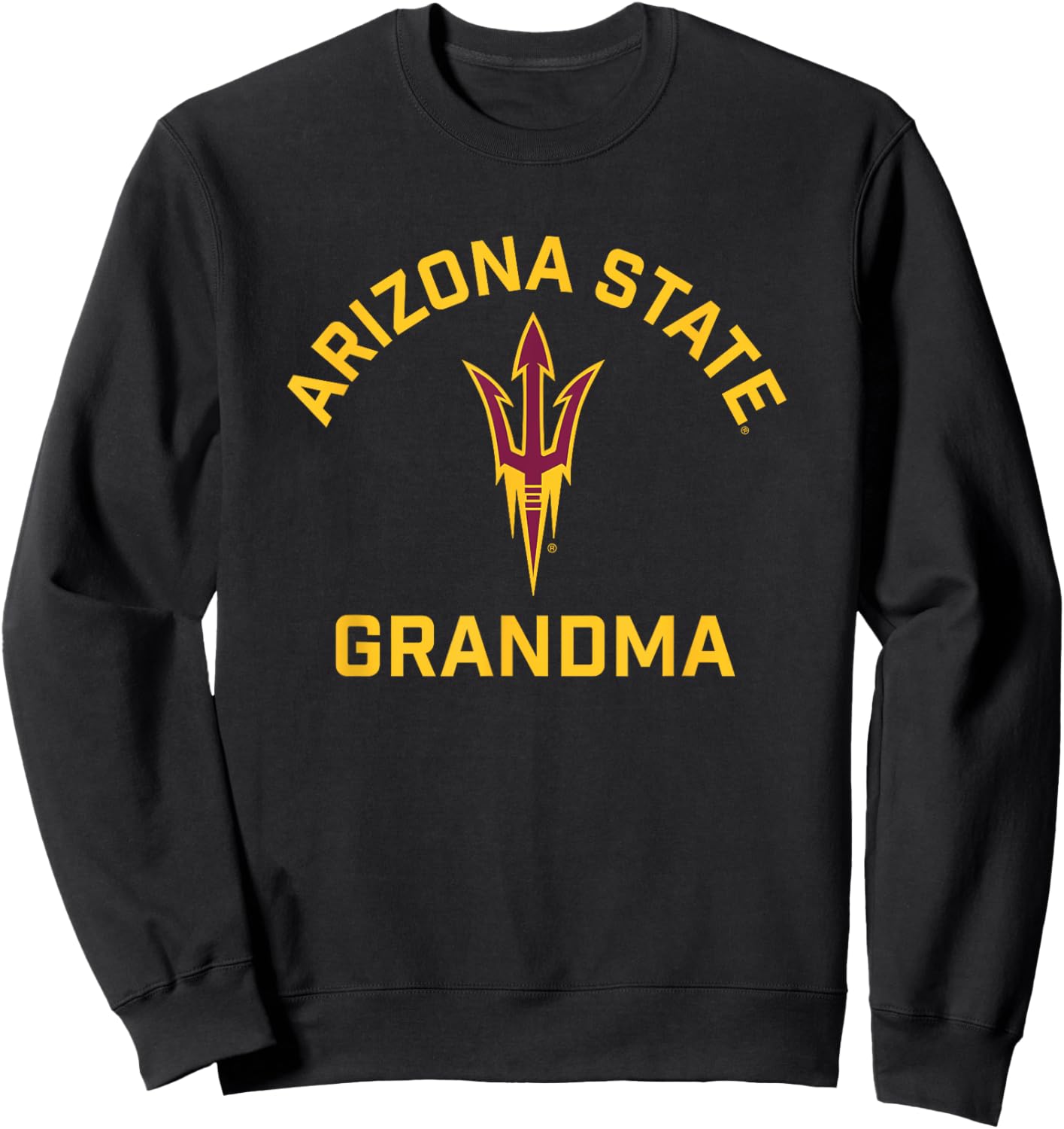 Arizona State University Sun Devils Arched Grandma Sweatshirt - Sweatshirt | Black