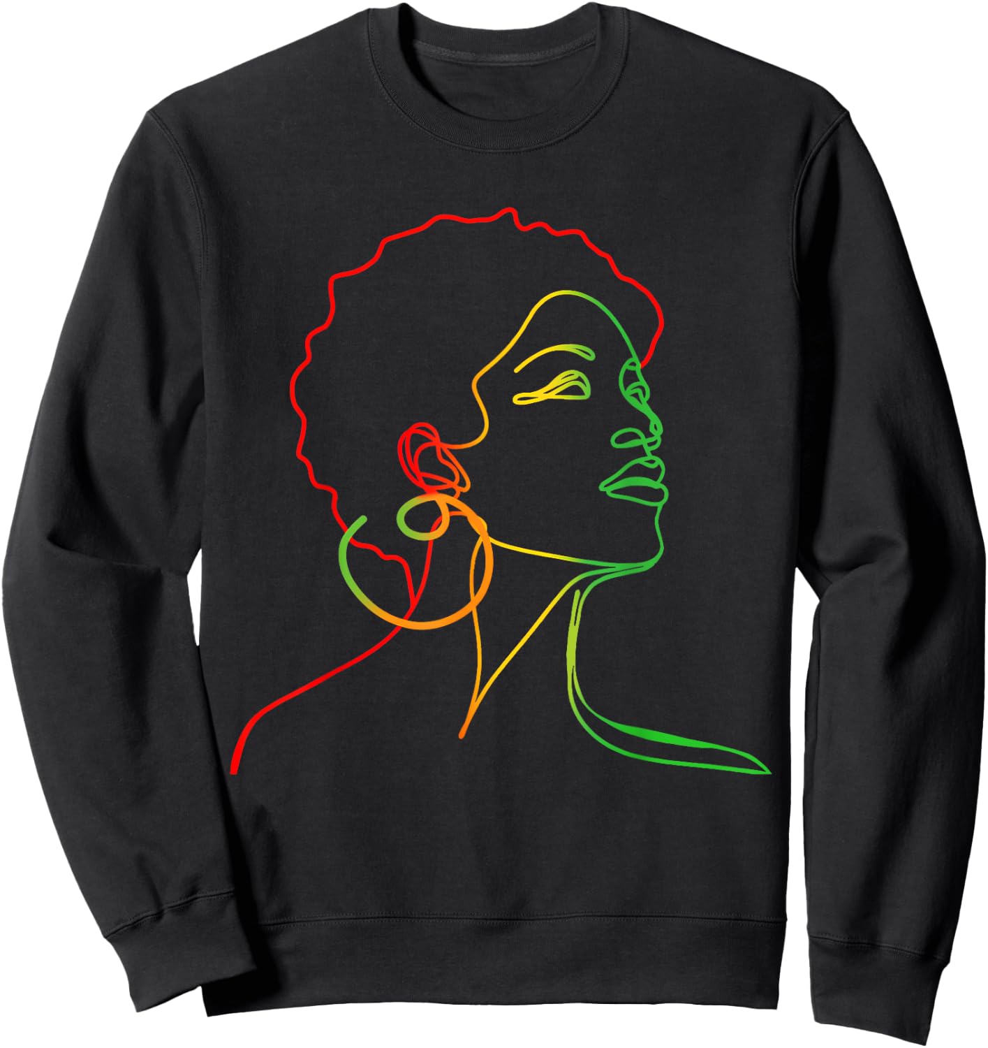Black Women Juneteenth Face Abstract Art Melanin African Sweatshirt - Sweatshirt | Black
