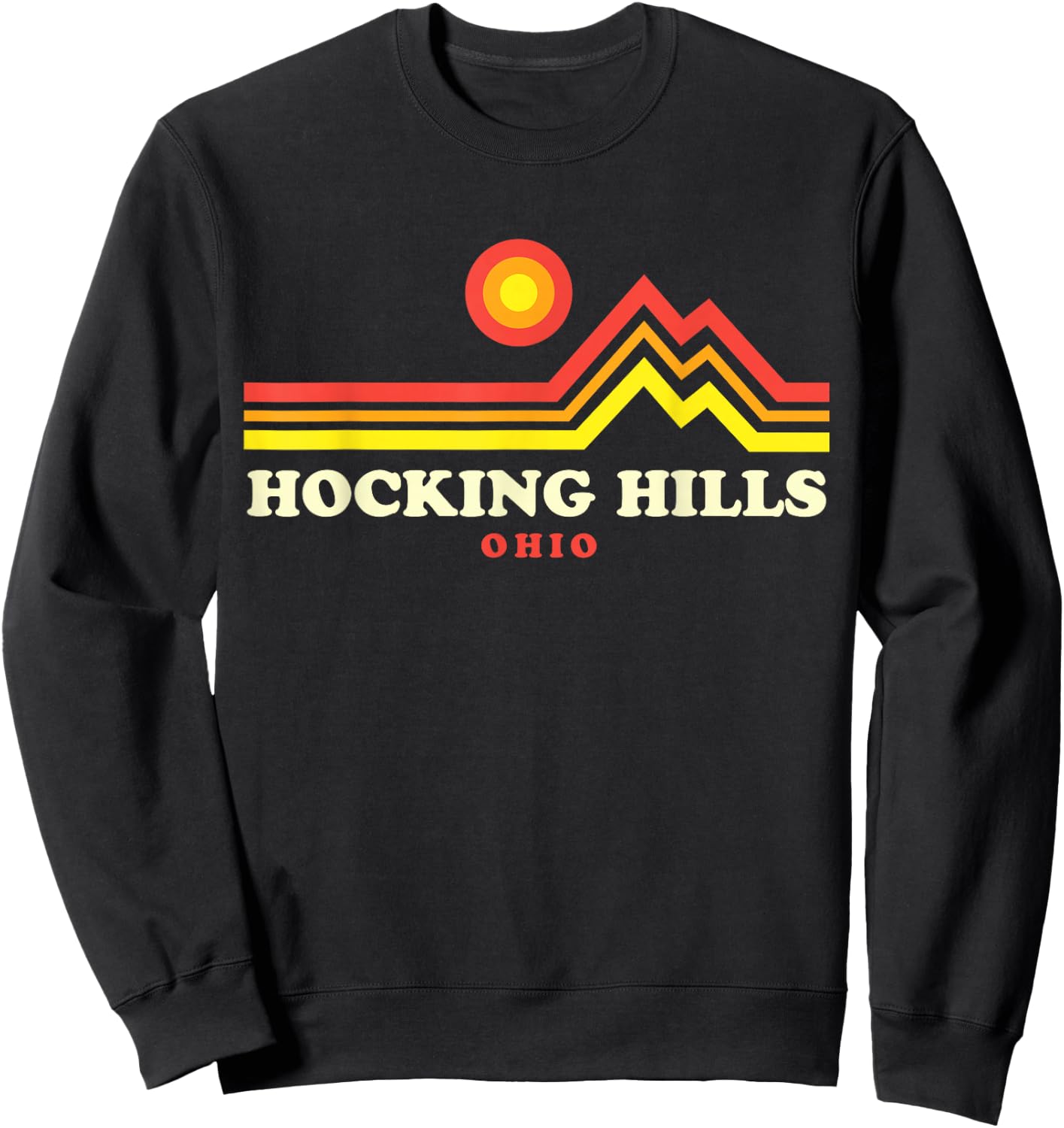 Hocking Hills Ohio Logan Ohio OH State Park Mountain Sweatshirt - Sweatshirt | Black