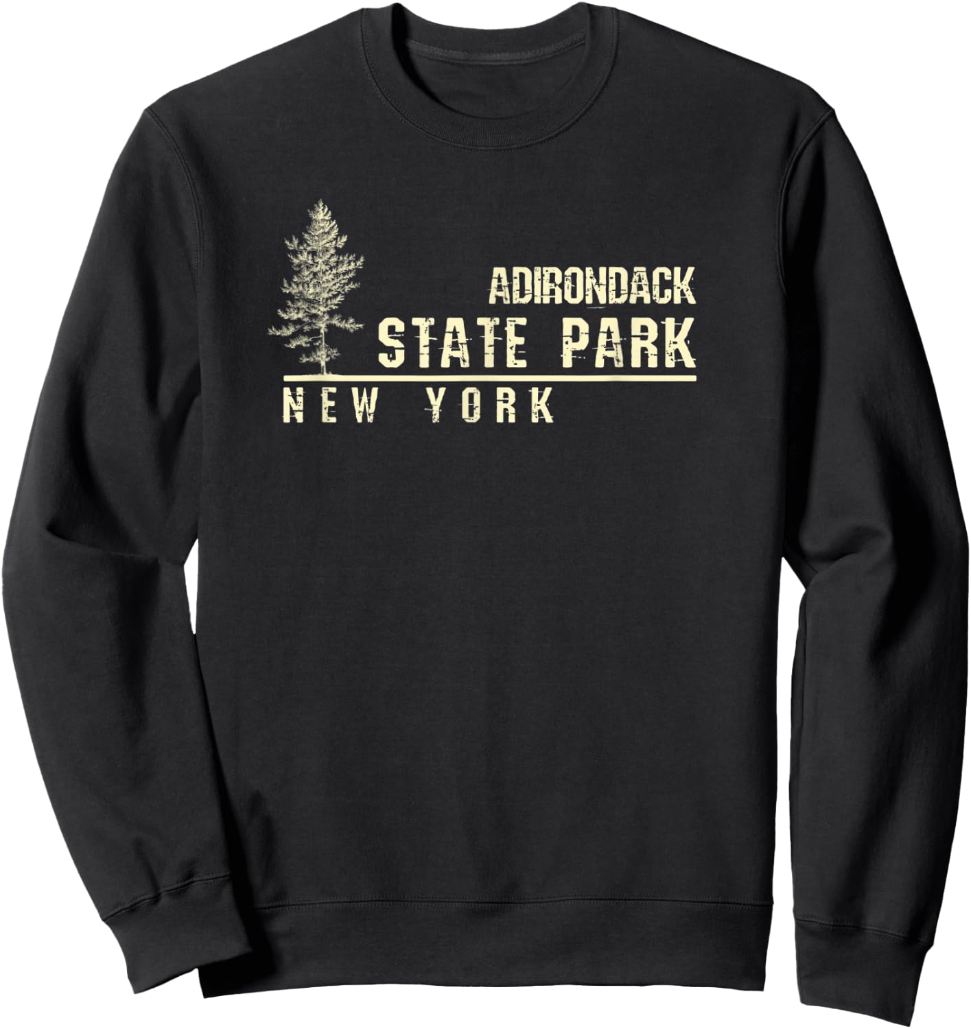 NY Souvenir Gift Adirondack State Park Sweatshirt - Sweatshirt | Black