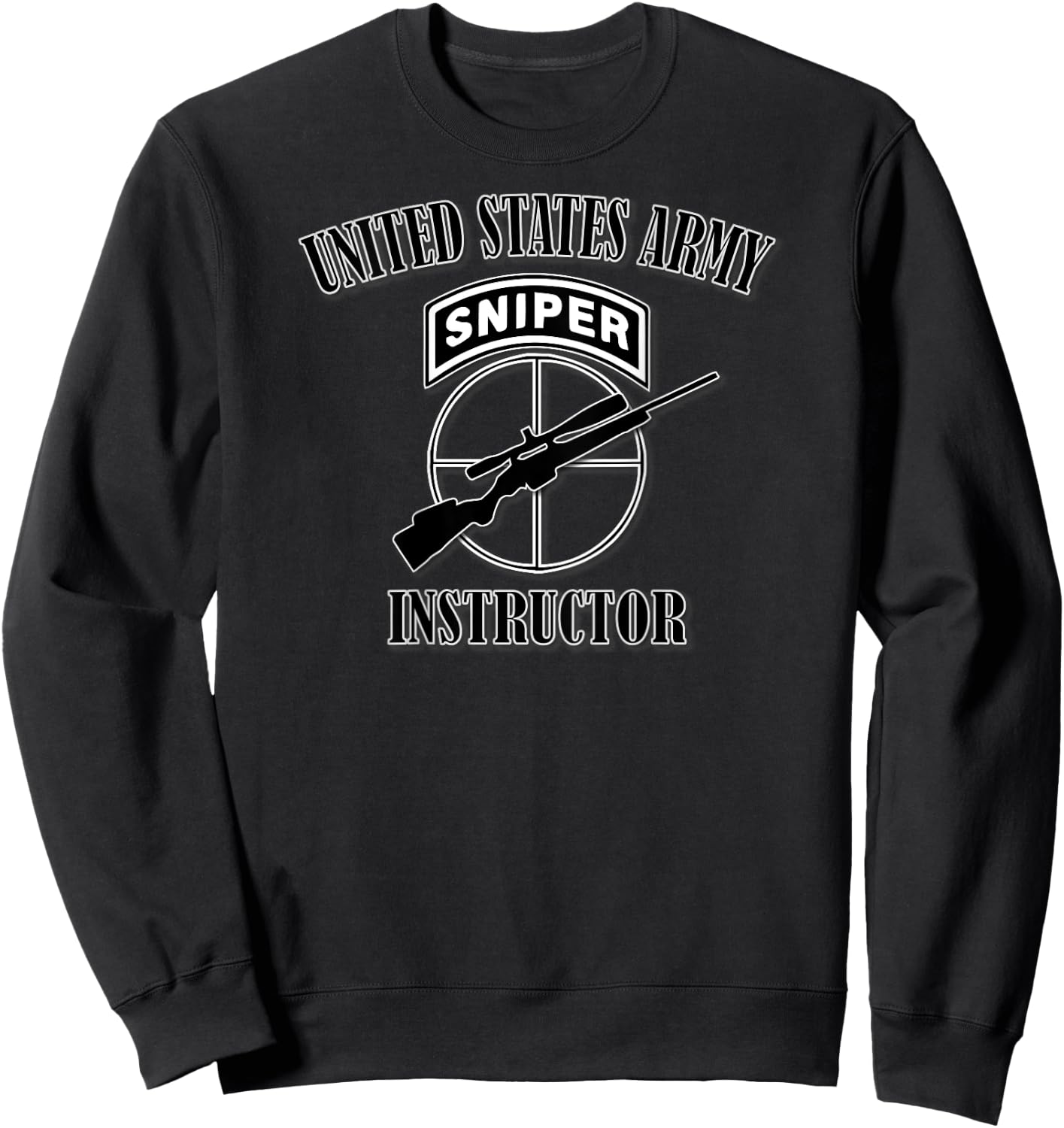 U.S. Army Sniper Instructor (Back Design) Sweatshirt - Sweatshirt | Black