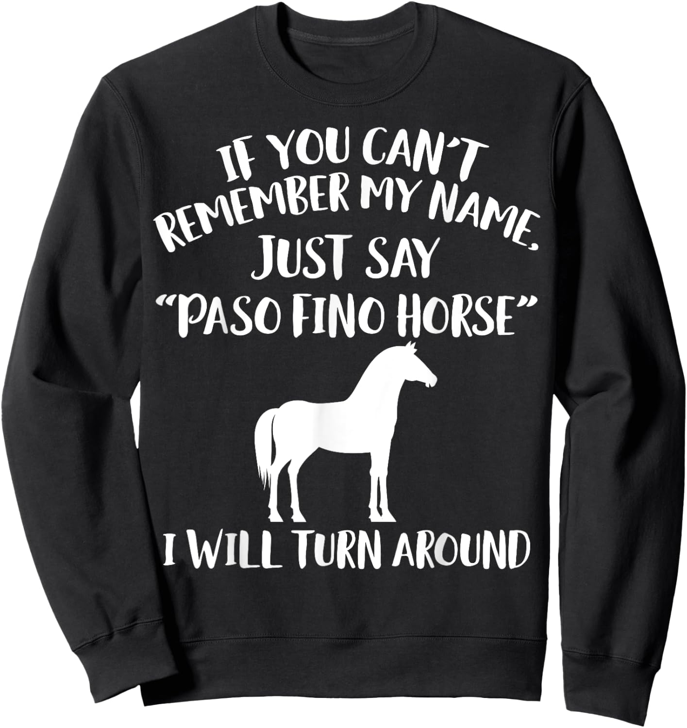 Paso Fino Apparel - Funny Amazing Horse Lovers Design Sweatshirt - Sweatshirt | Black
