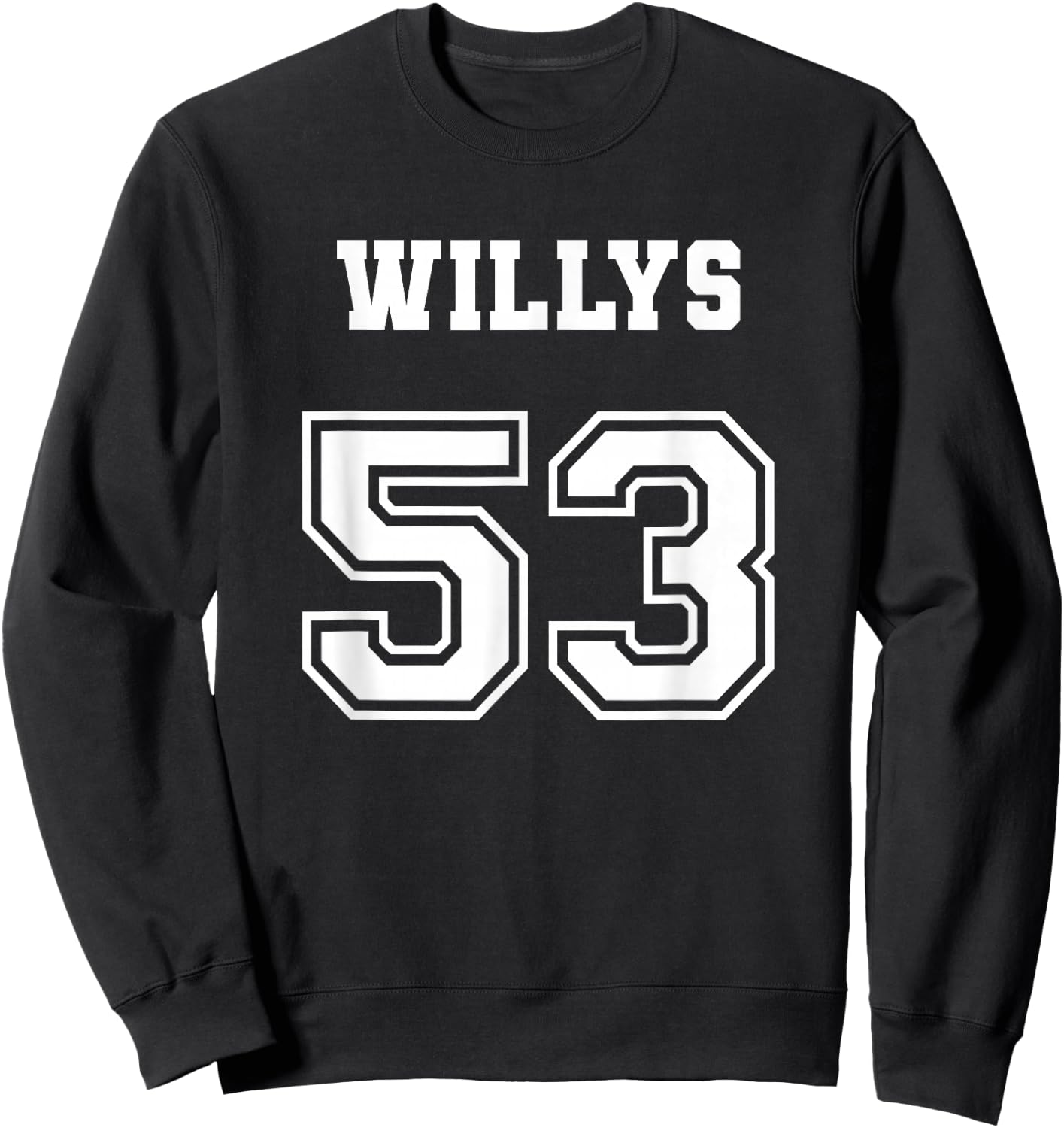 Jersey Style 53 1953 Willys 4x4 Vintage MB Army Truck Car Sweatshirt - Sweatshirt | Black