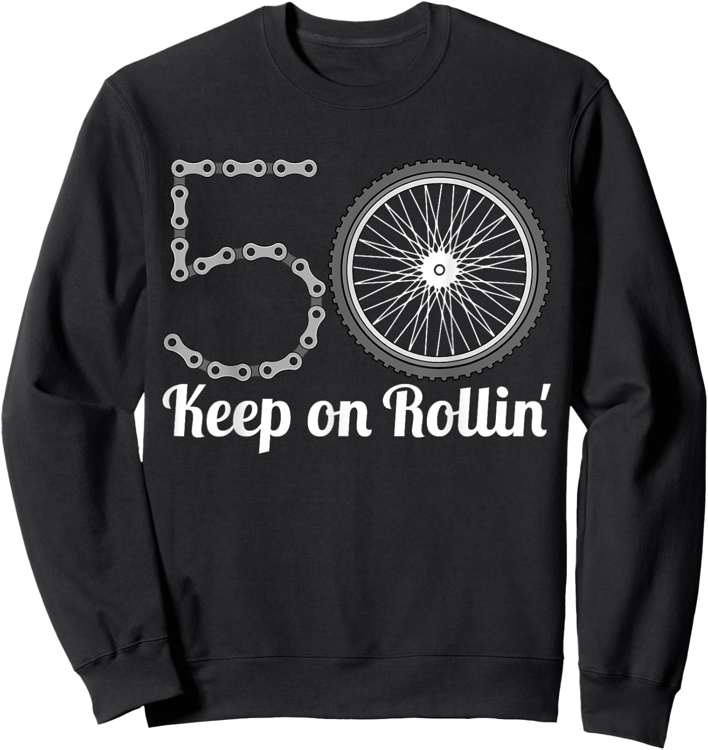 50th Birthday Present Cyclist Bicycle Rider Sweatshirt - Sweatshirt | Black