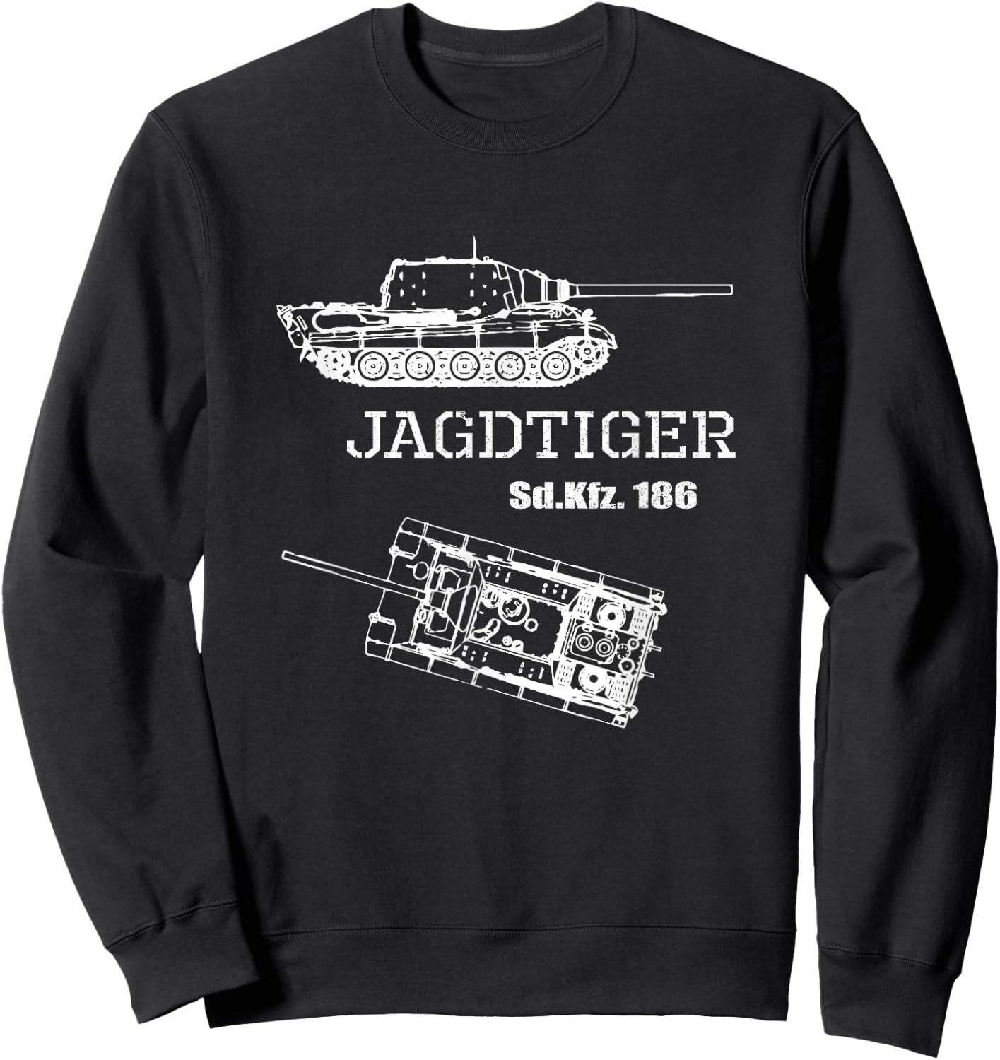 Tank destroyer Jagd Tiger Sd.Kfz. 186 German Wehrmacht WW 2 Sweatshirt - Sweatshirt | Black