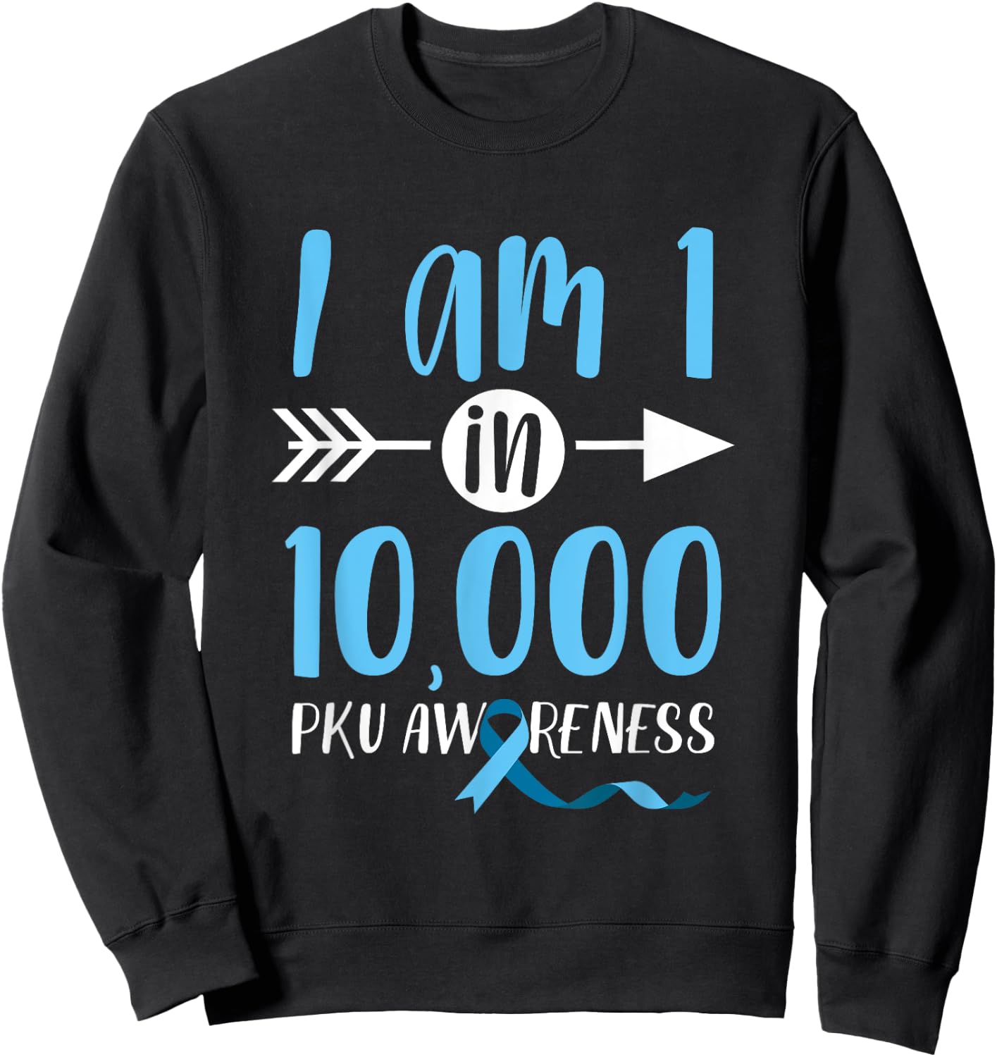 Phenylketonuria PKU Strong Warrior Heartbeat Awareness Sweatshirt - Sweatshirt | Black