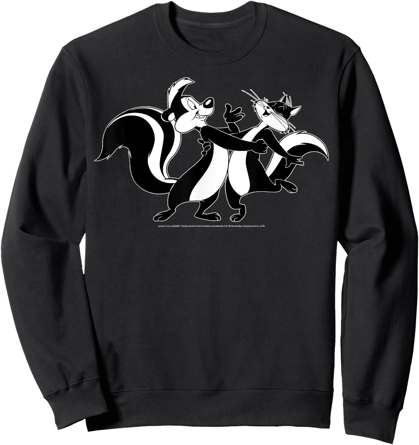 Looney Tunes Pepe Le Pew & Penelope Portrait Sweatshirt - Sweatshirt | Black