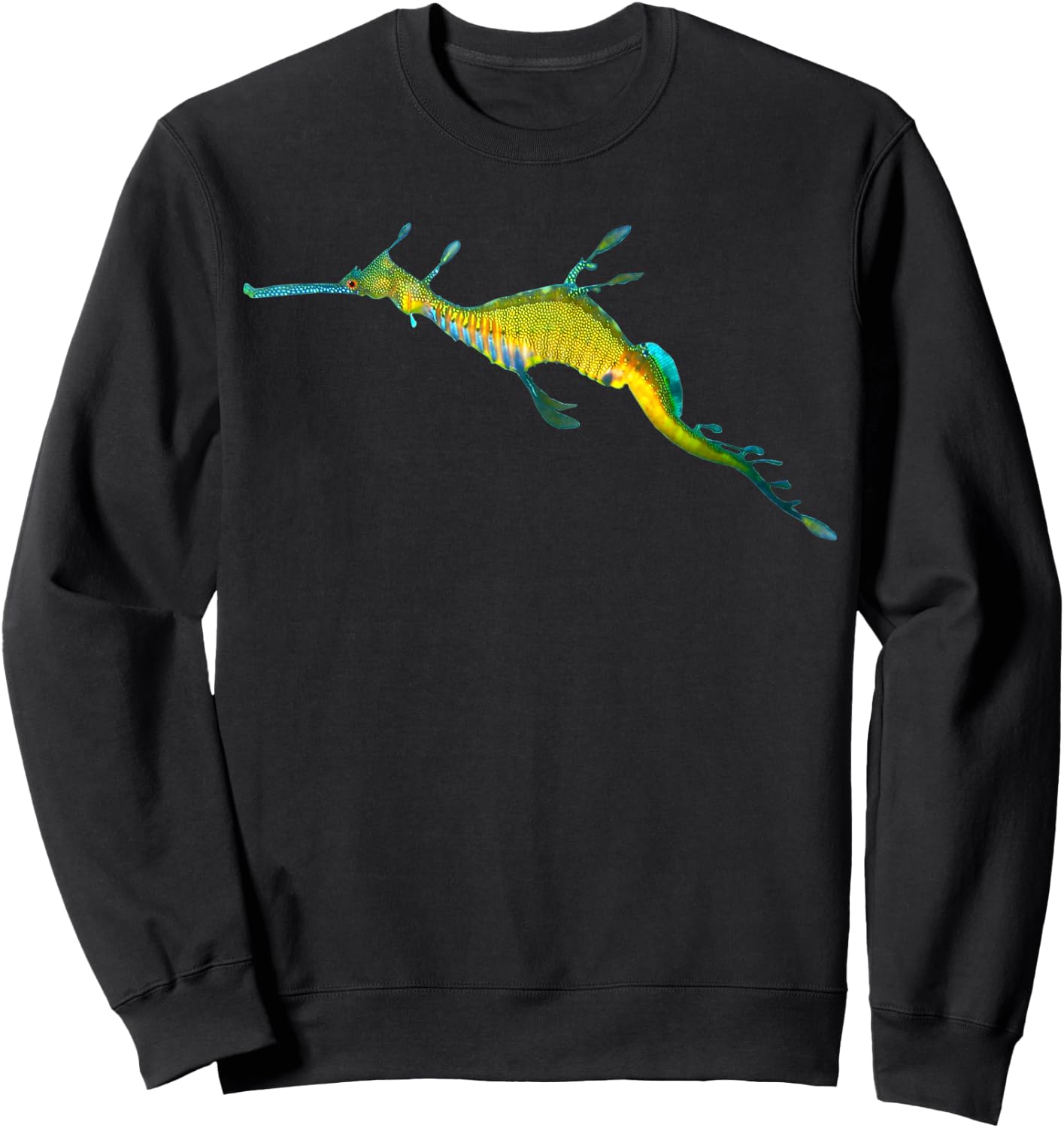 Weedy Seadragon Seahorse I love sea dragon Sweatshirt - Sweatshirt | Black