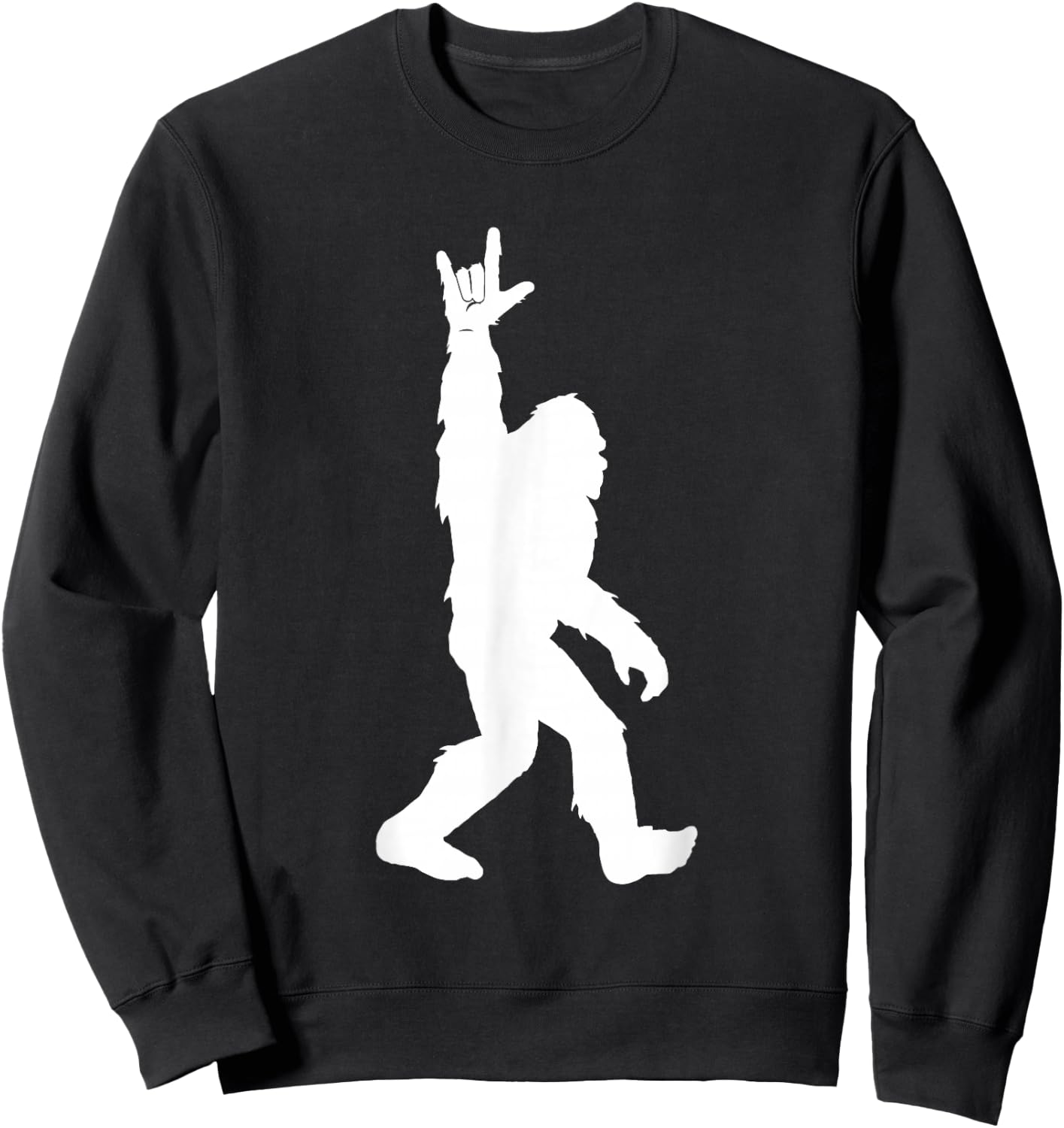 Bigfoot I Love You Hand Sign Language for Sasquatch Hunters Sweatshirt - Sweatshirt | Black