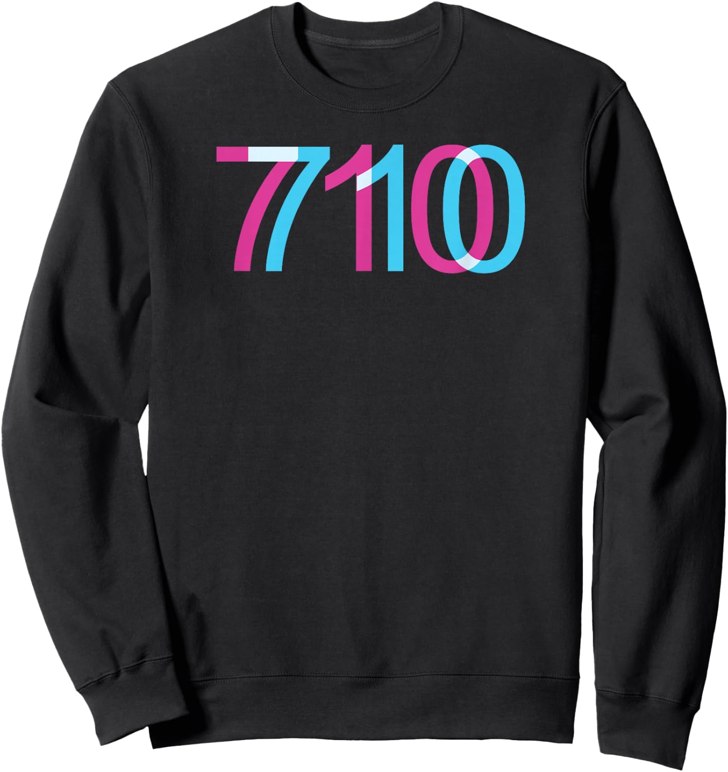 710 Oil Dabbing 420 Trippy Glitch Sweatshirt - Sweatshirt | Black