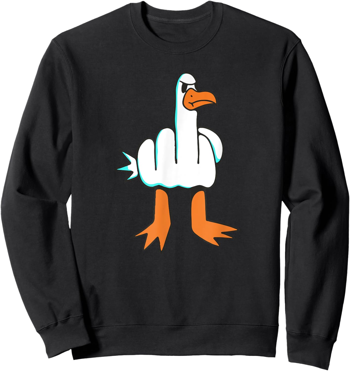 Funny Rude Seagull Bird Humor Memes Sweatshirt - Sweatshirt | Black