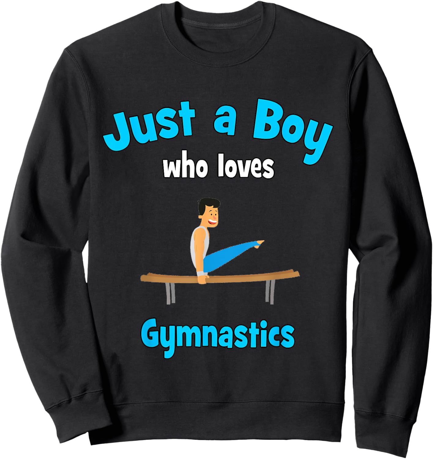 Gymnastics Shirt for Boys | Children's Gymnastics Sweatshirt - Sweatshirt | Black