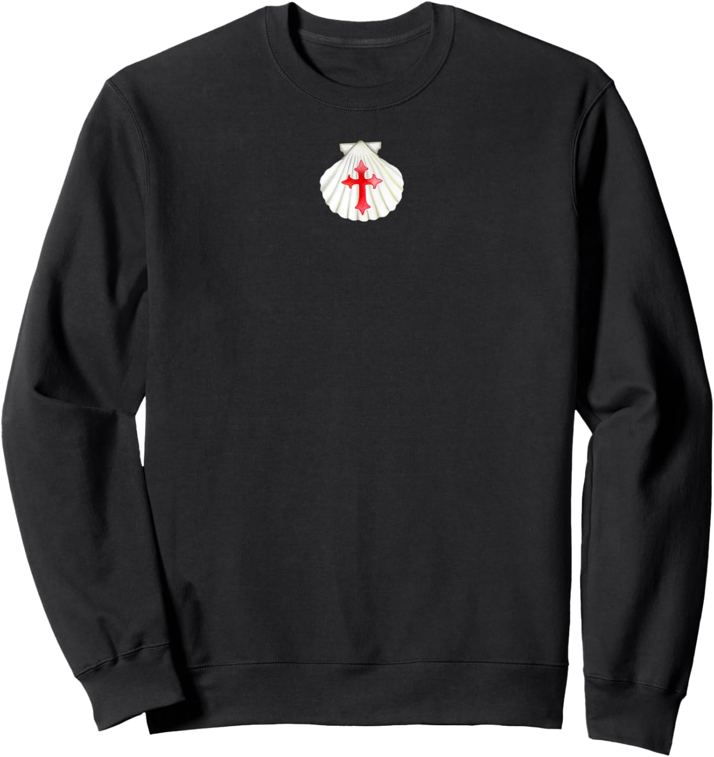 Camino De Santiago Pilgrim Cross Shell Sweatshirt - Sweatshirt | Black