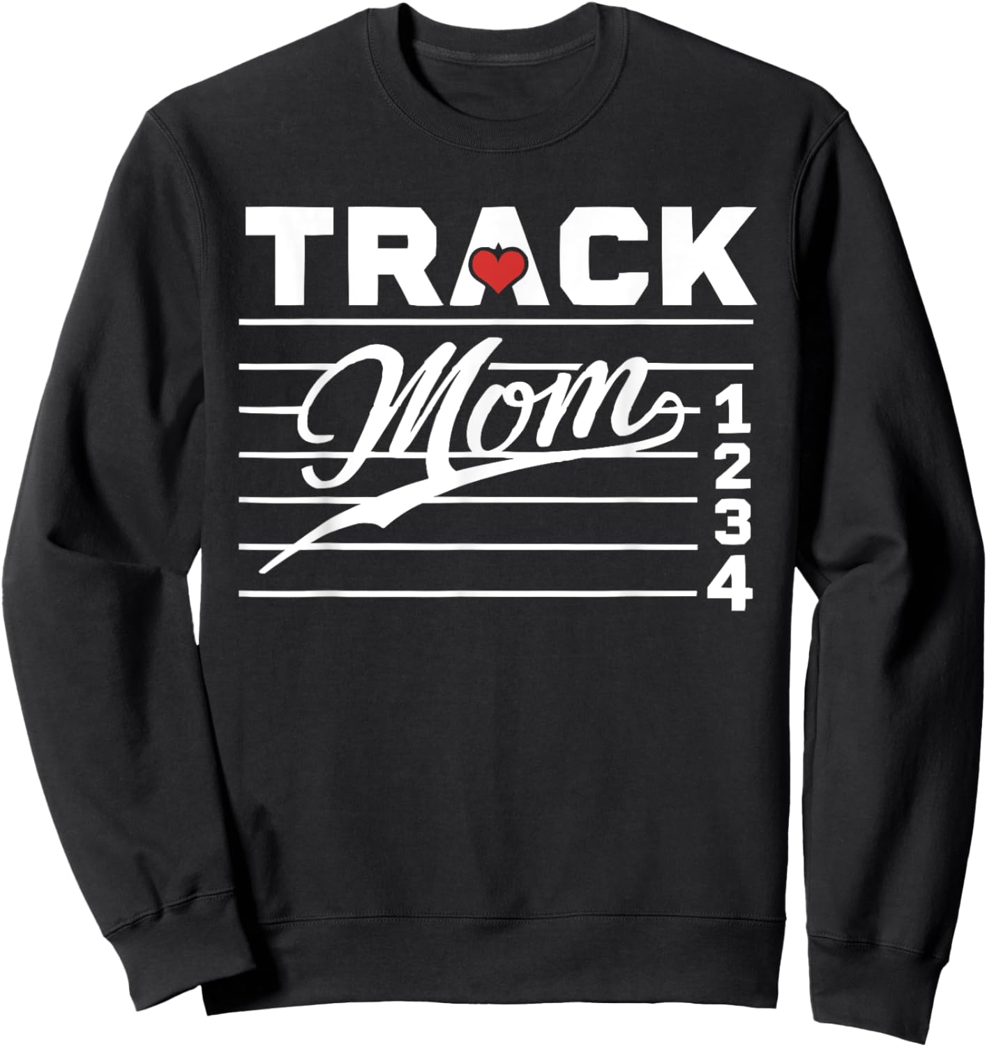 Track And Field Mom Athlete Runner Mothers Day Sweatshirt - Sweatshirt | Black