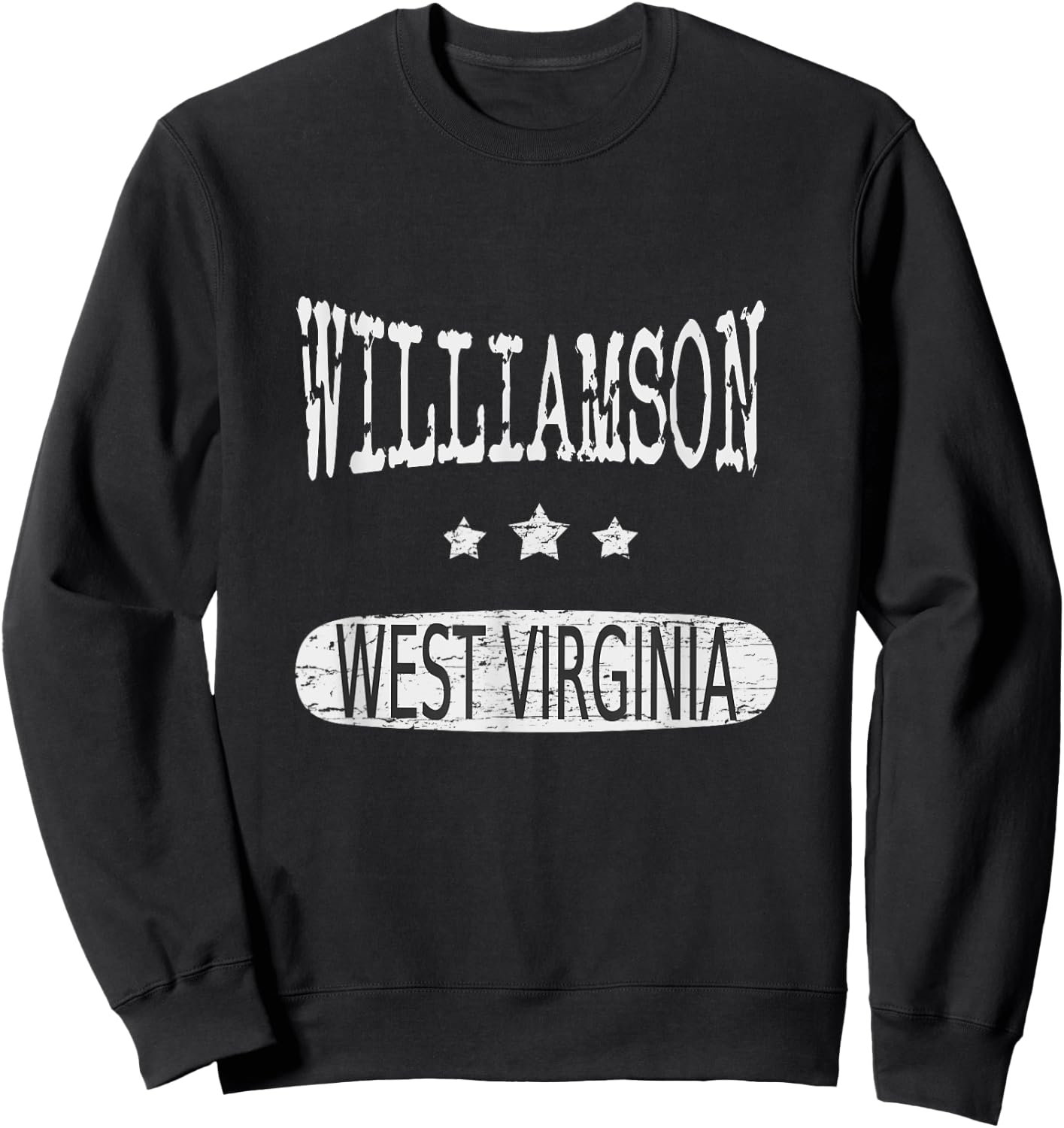 Vintage Williamson West Virginia Sweatshirt - Sweatshirt | Black