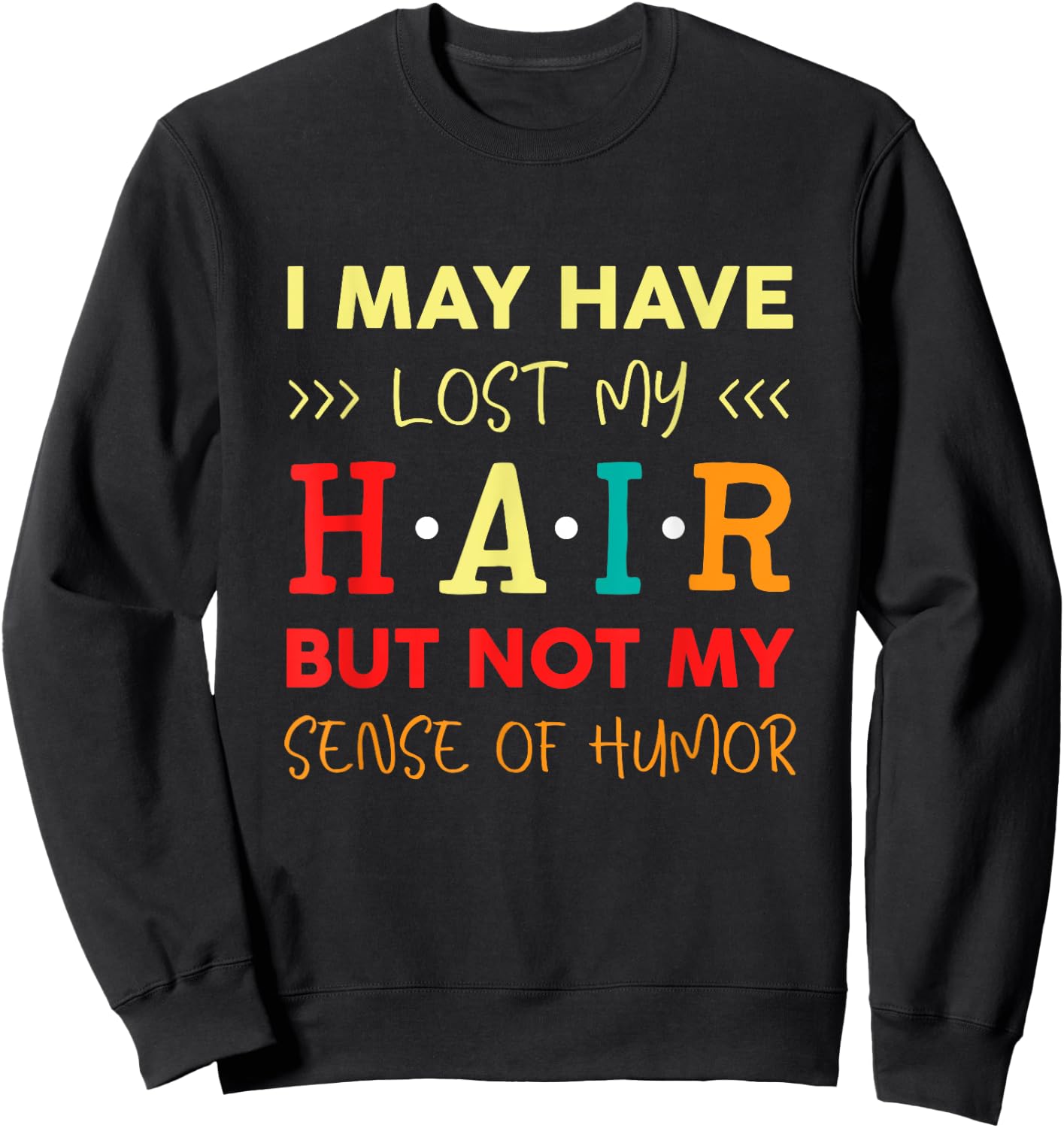 Alopecia Hair Loss Bald Head Bald Head Gift Sweatshirt - Sweatshirt | Black