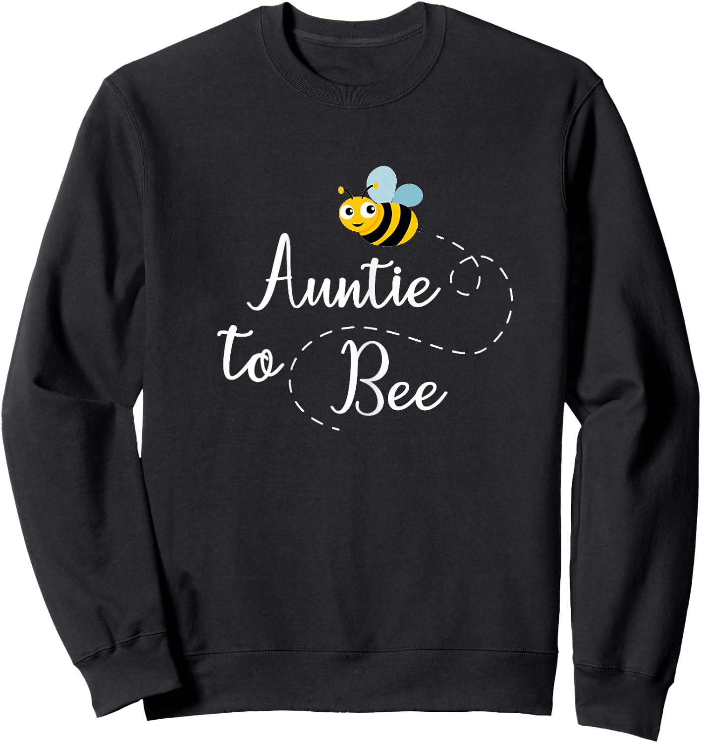 Auntie to Bee , Cute Pregnancy Announcement Sweatshirt - Sweatshirt | Black