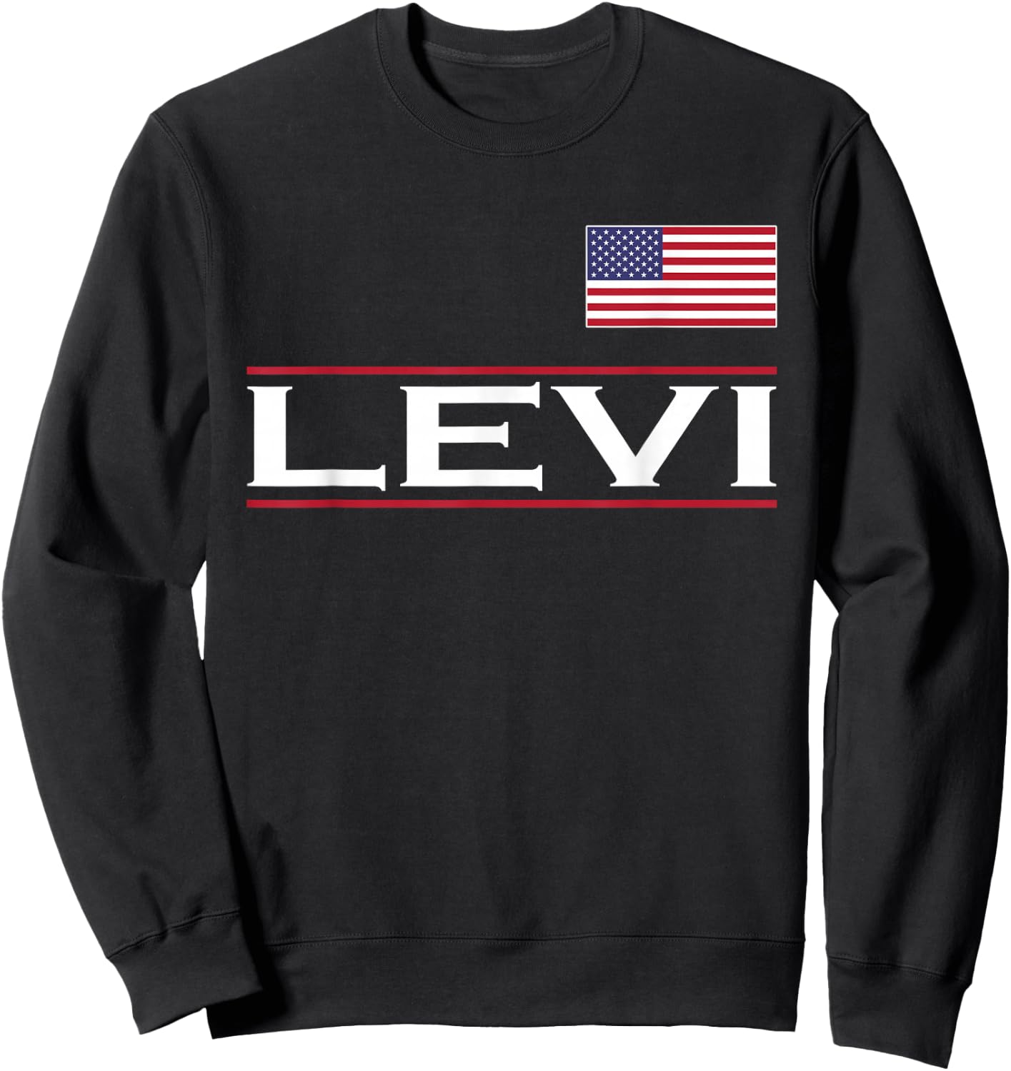 LEVI Personalized Name Funny Birthday Gift Sweatshirt - Sweatshirt | Black