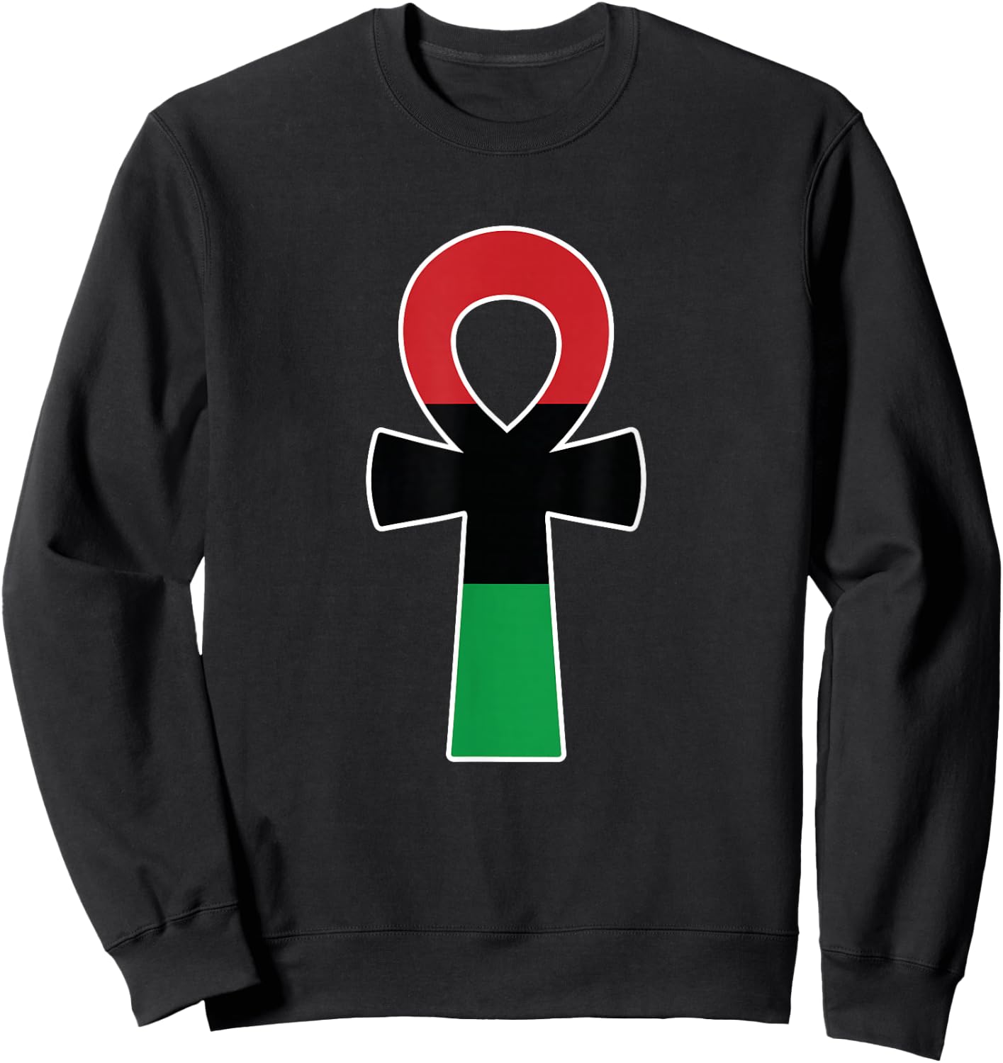 Afrocentrism Ankh Cross Black King Black Egyptian Nubians Sweatshirt - Sweatshirt | Black