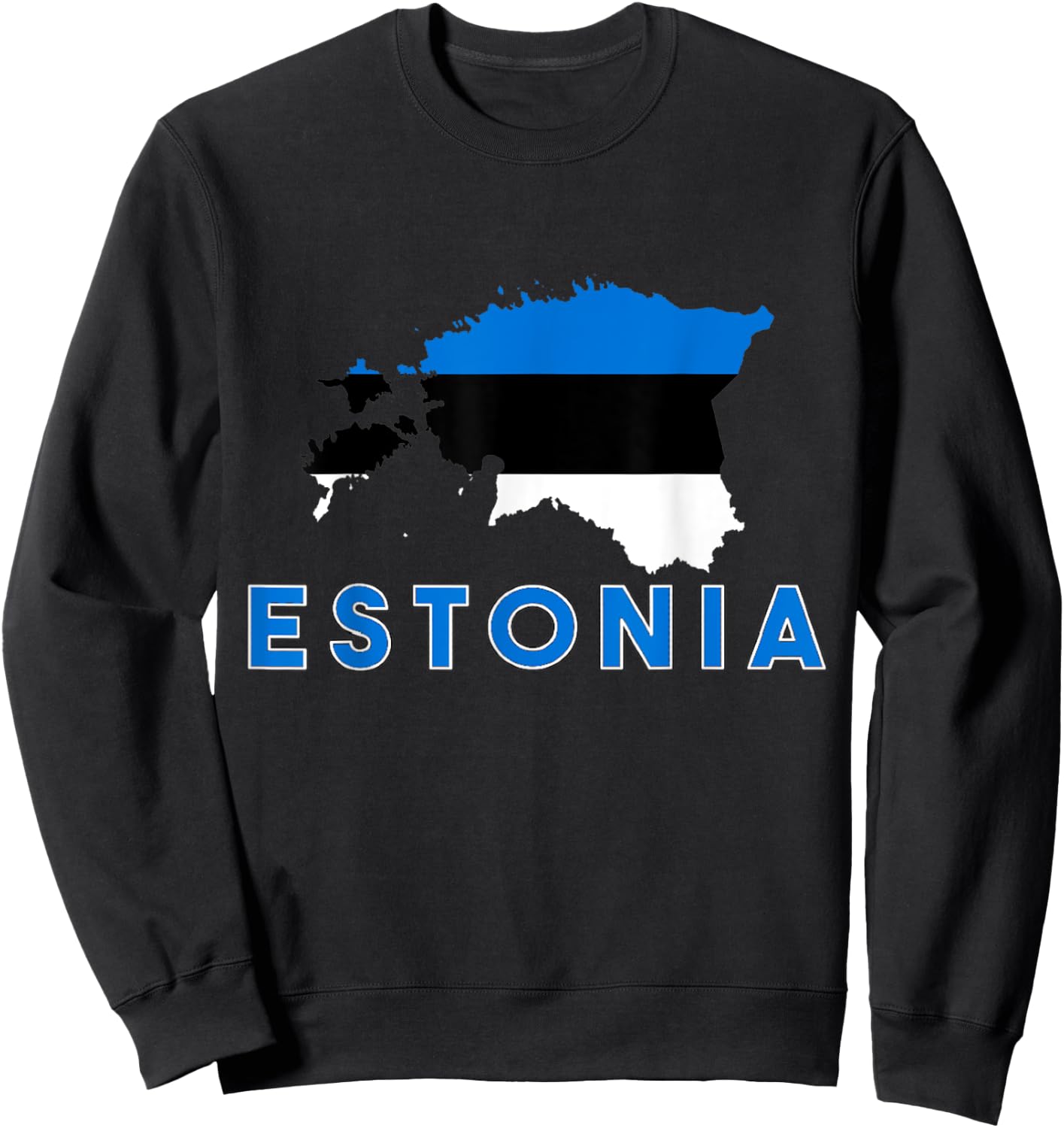 Estonian Flag Of Estonia Men Women Kids Sweatshirt - Sweatshirt | Black
