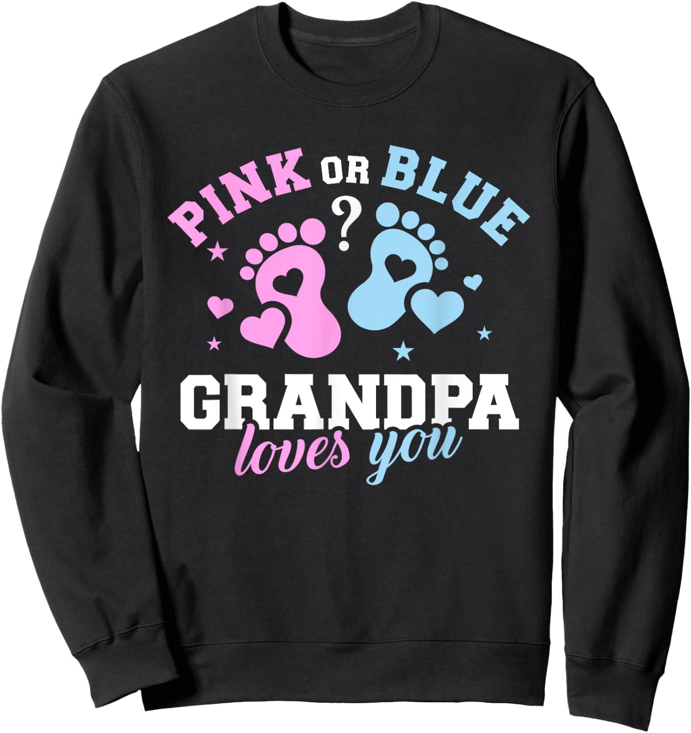 Gender reveal grandpa Sweatshirt - Sweatshirt | Black