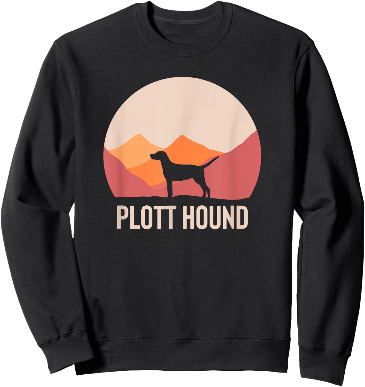 Plott Hound Cute Silhouette Sweatshirt - Sweatshirt | Black