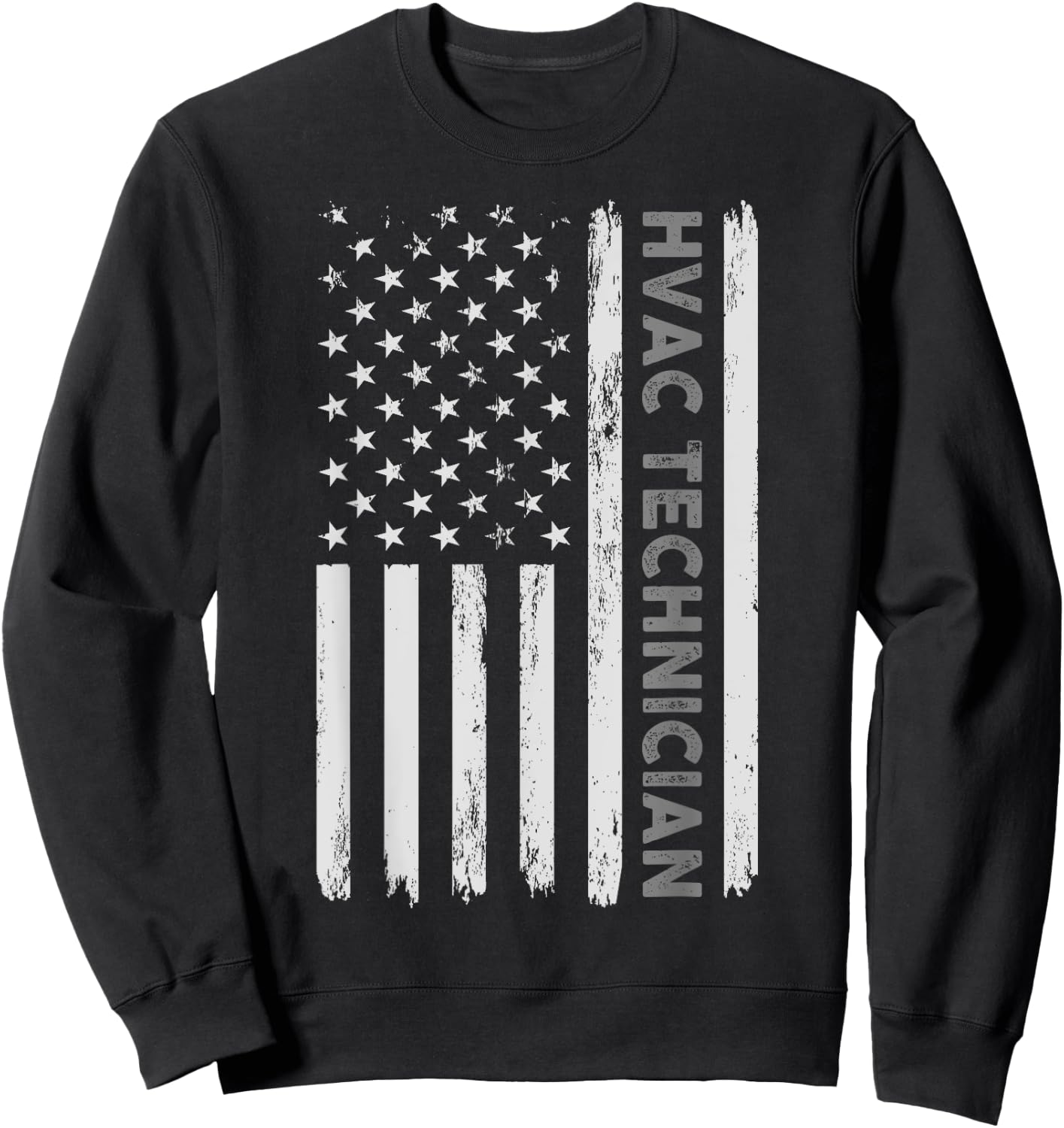 US HVAC Technician Gift USA Repairman Men Fourth Of July Sweatshirt - Sweatshirt | Black